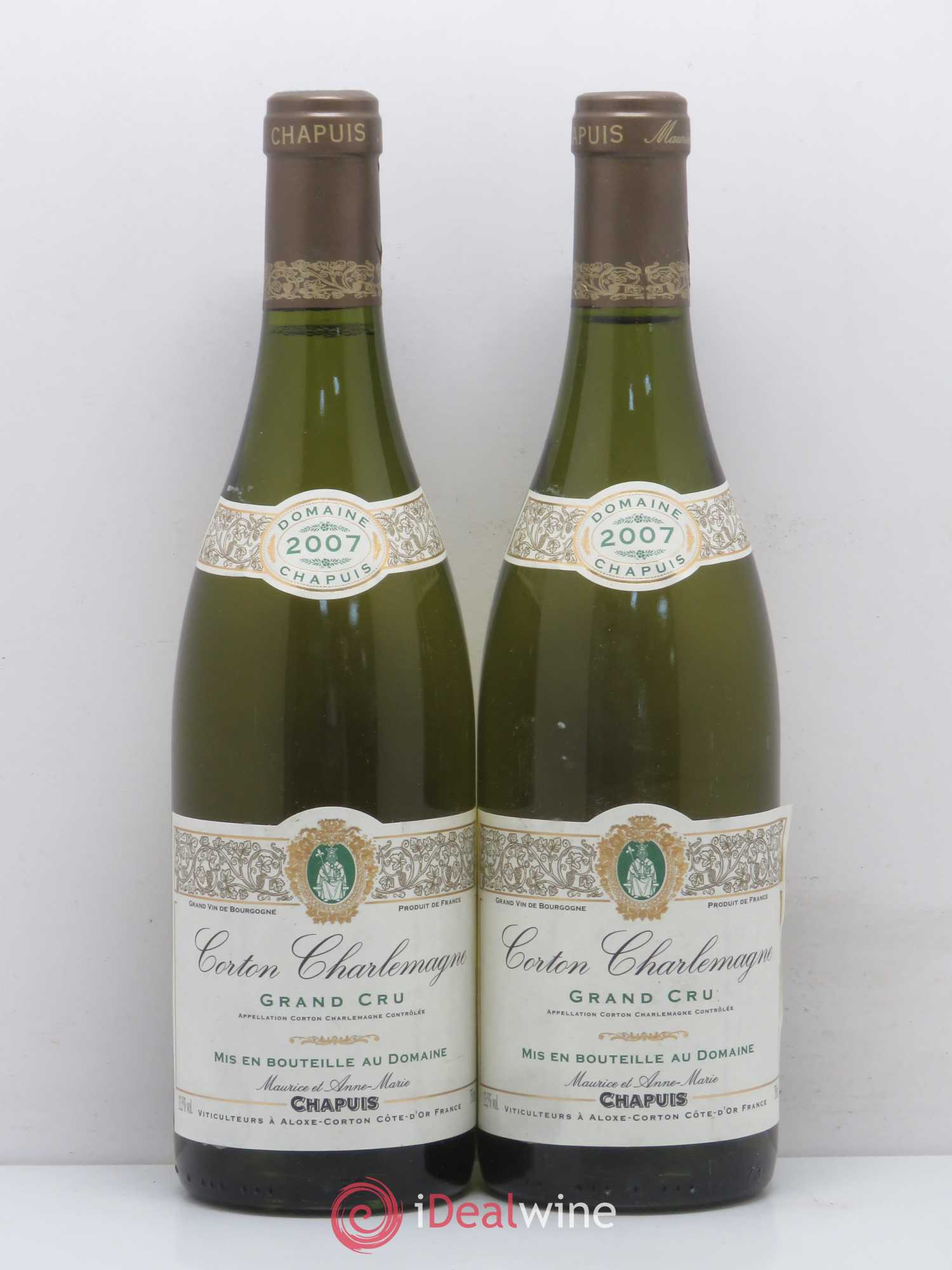 Corton-Charlemagne Grand Cru Domaine Maurice Chapuis 2007 - Posten von 2 Flaschen - 0