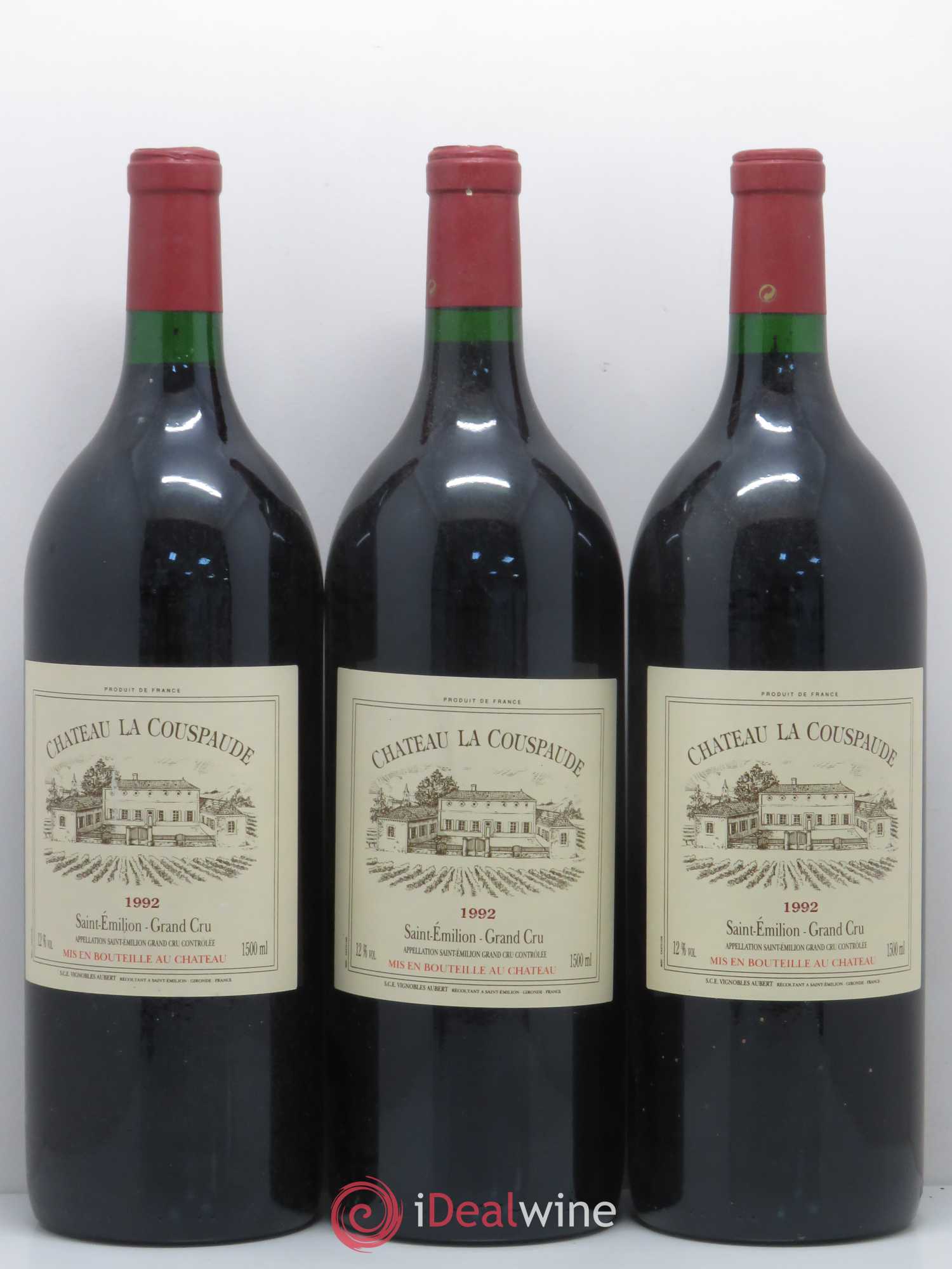 Saint-Émilion Château La Couspaude 1992 - Posten von 3 Magnum - 0