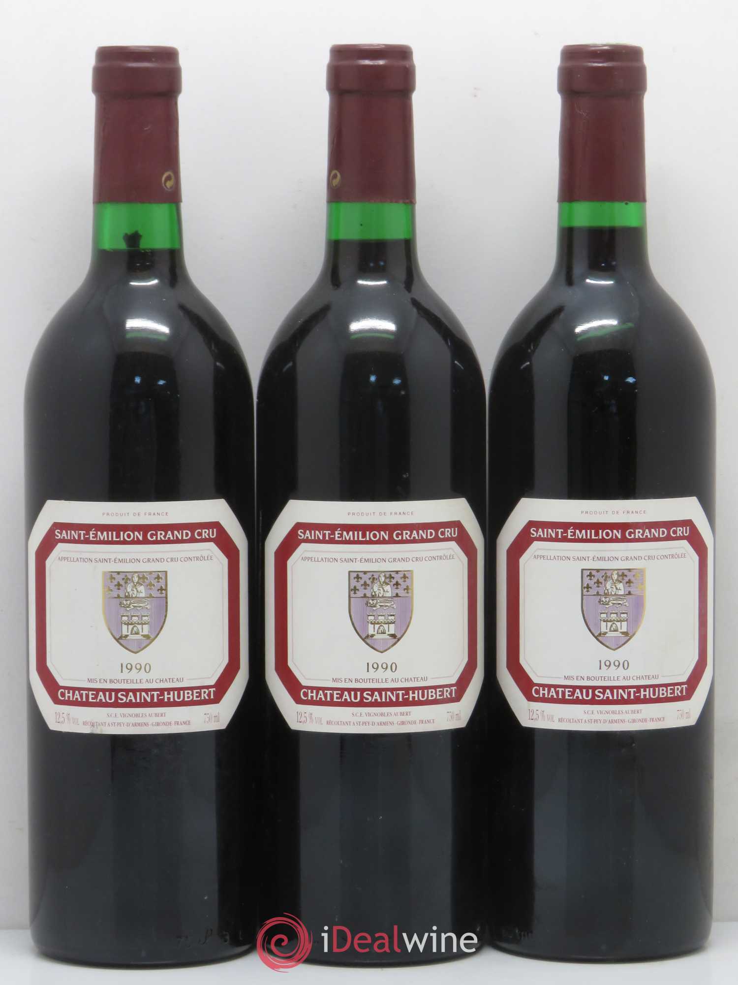 Saint-Émilion Château Saint Hubert 1990 - Lot de 6 bouteilles - 2