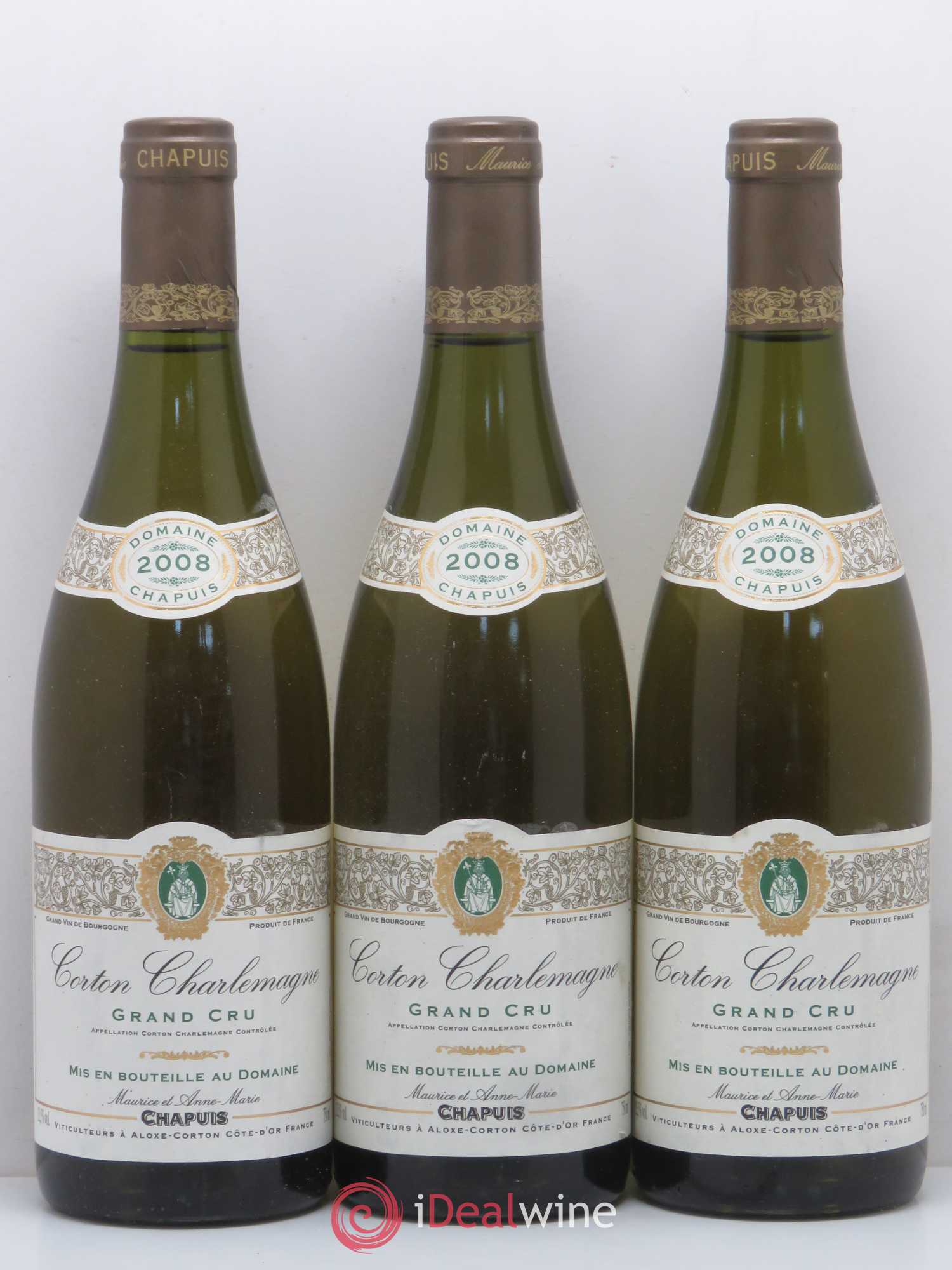Corton-Charlemagne Grand Cru Domaine Maurice Chapuis 2008 - Lot of 6 bottles - 2