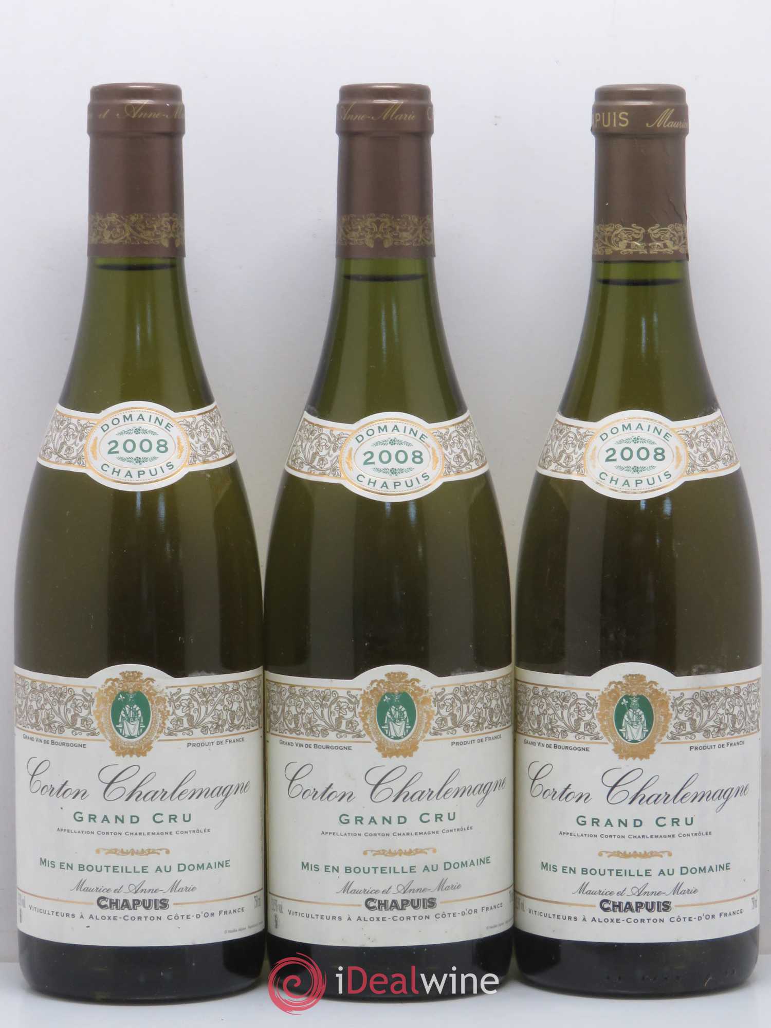 Corton-Charlemagne Grand Cru Domaine Maurice Chapuis (sans prix de réserve) 2008 - Posten von 6 Flaschen - 2