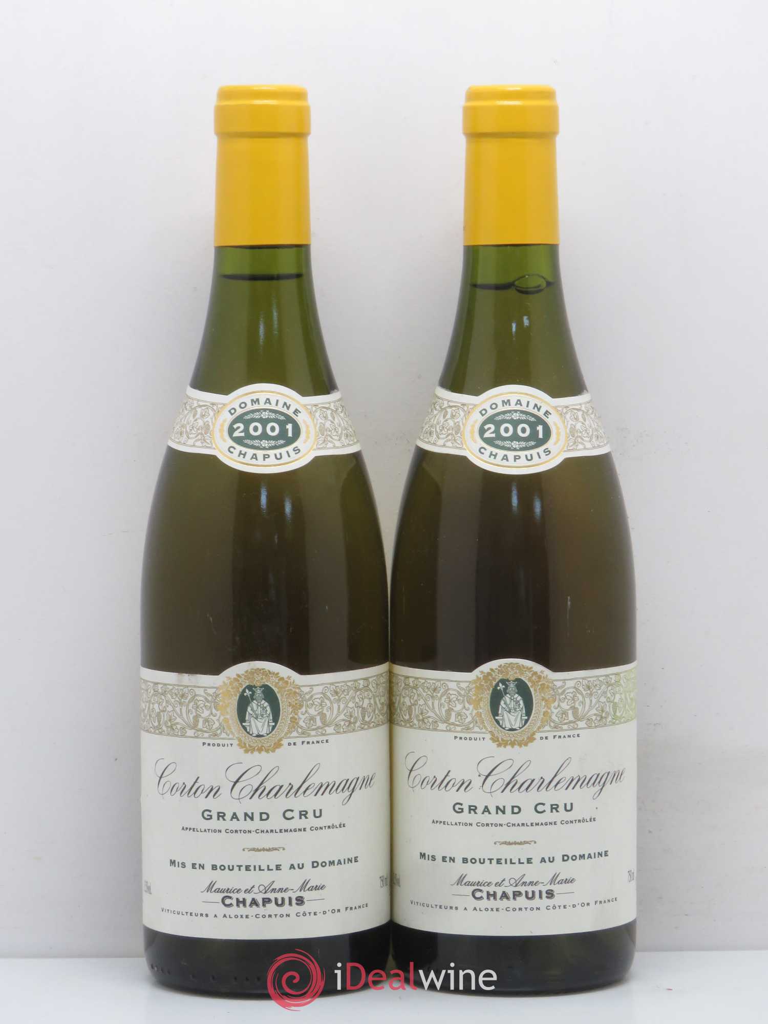 Corton-Charlemagne Grand Cru Domaine Maurice Chapuis 2001 - Posten von 2 Flaschen - 0
