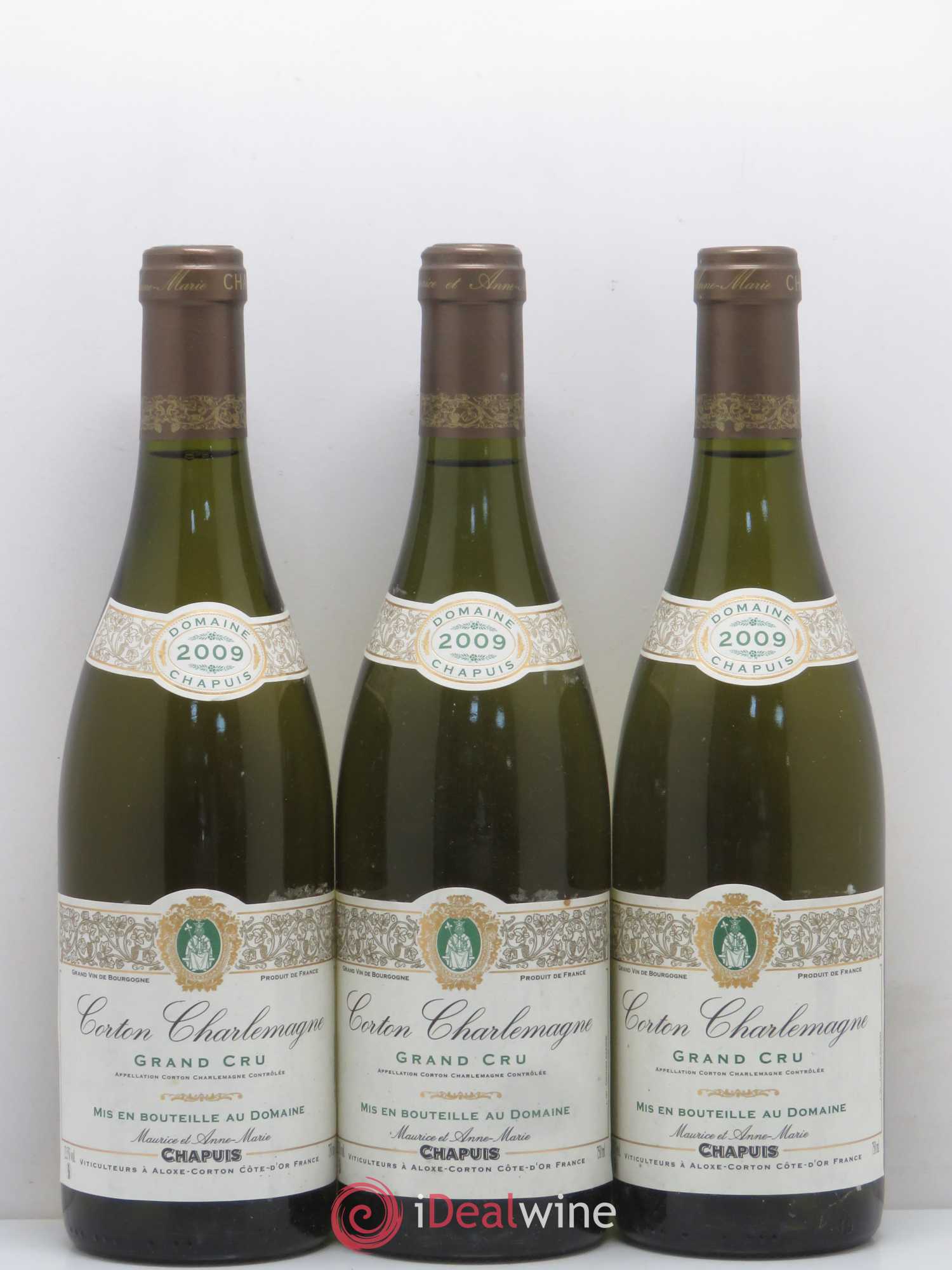 Corton-Charlemagne Grand Cru Domaine Maurice Chapuis 2009 - Posten von 3 Flaschen - 0