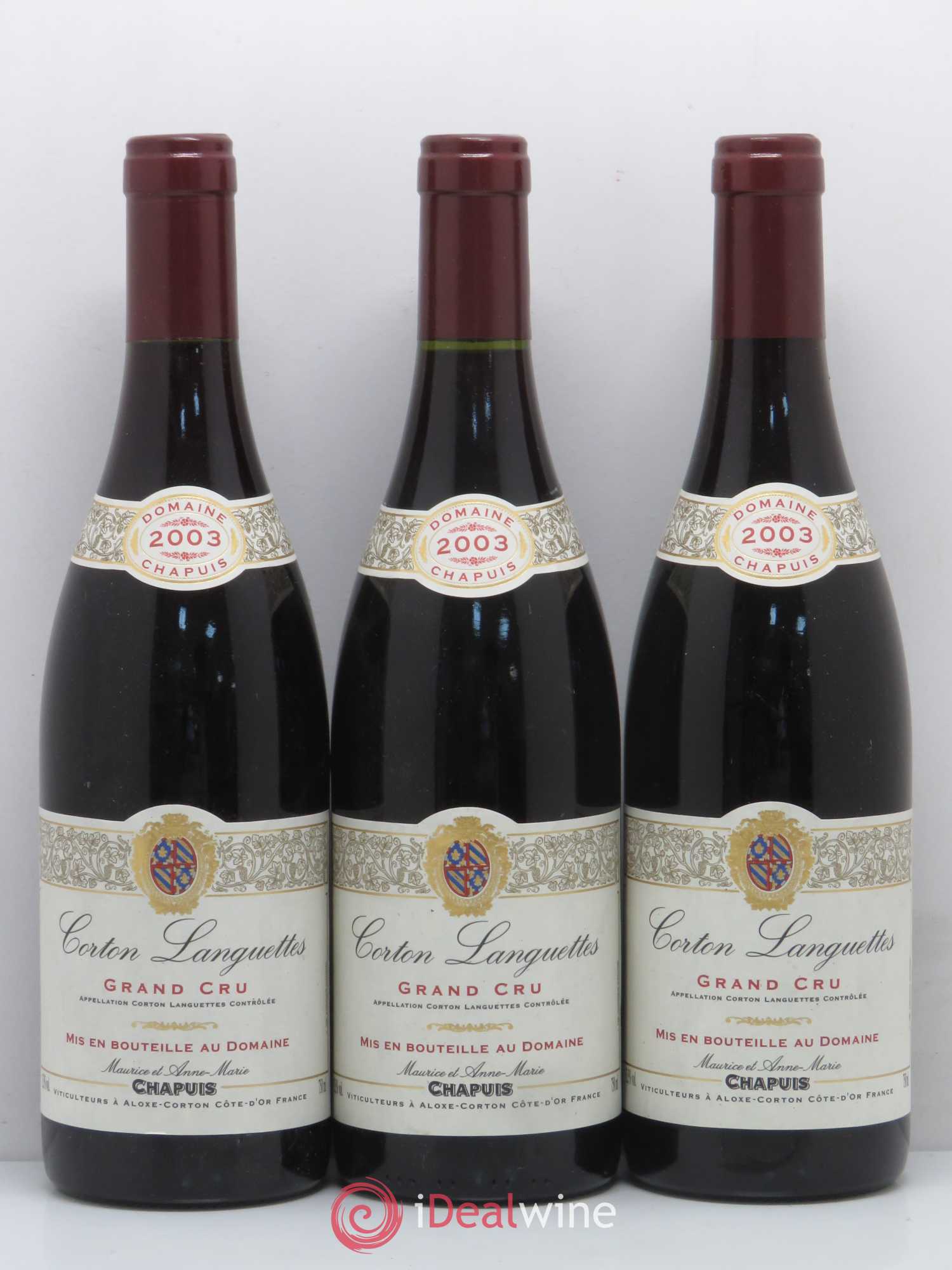 Corton Grand Cru Languettes Domaine Maurice Chapuis 2003 - Posten von 6 Flaschen - 1