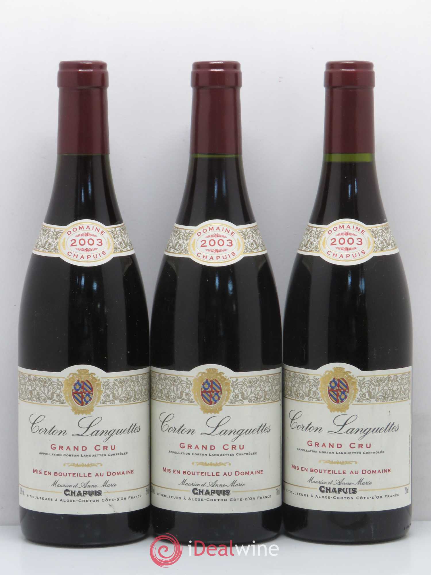 Corton Grand Cru Languettes Domaine Maurice Chapuis 2003 - Posten von 6 Flaschen - 2