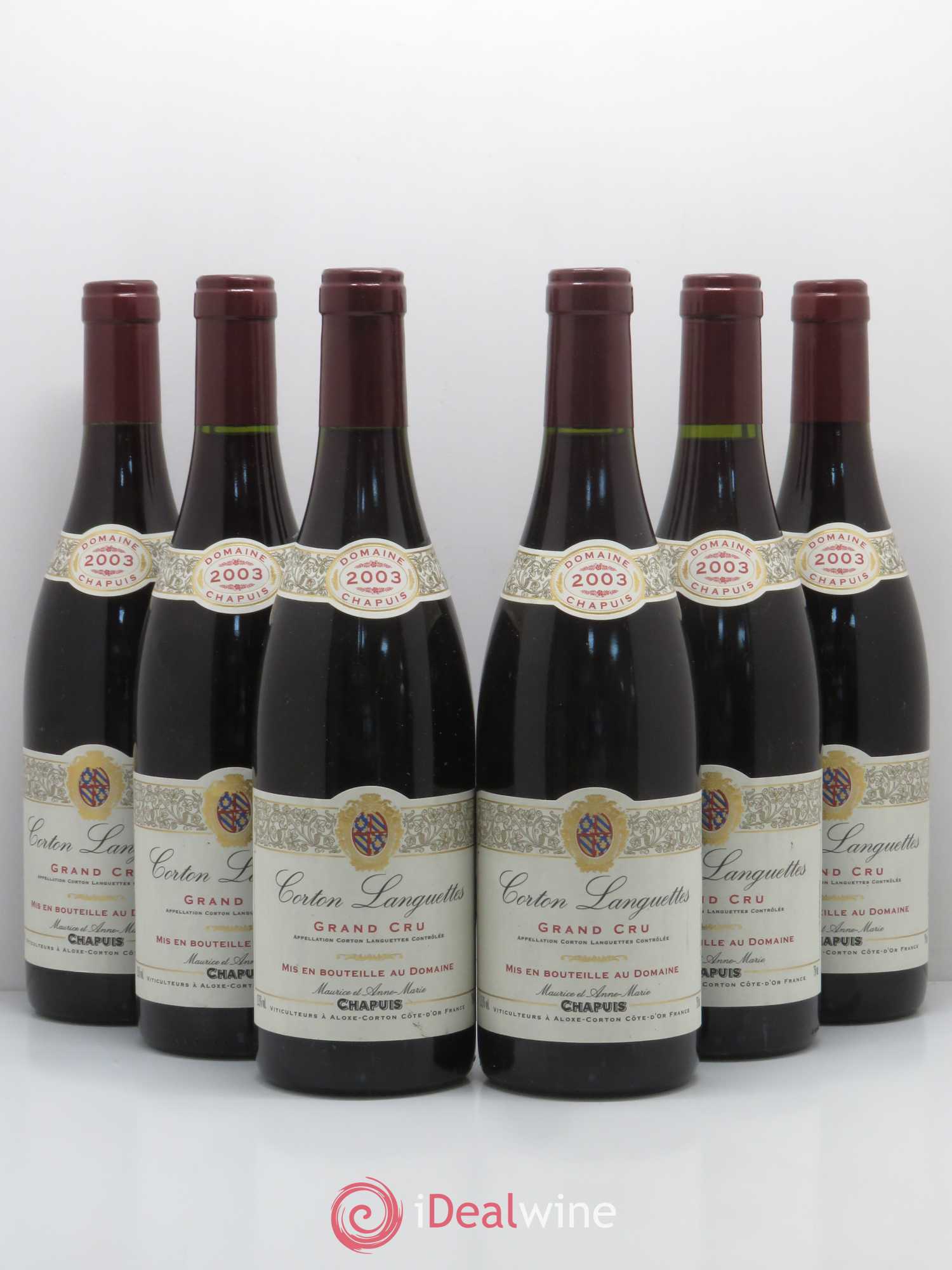 Corton Grand Cru Languettes Domaine Maurice Chapuis 2003 - Posten von 6 Flaschen - 0