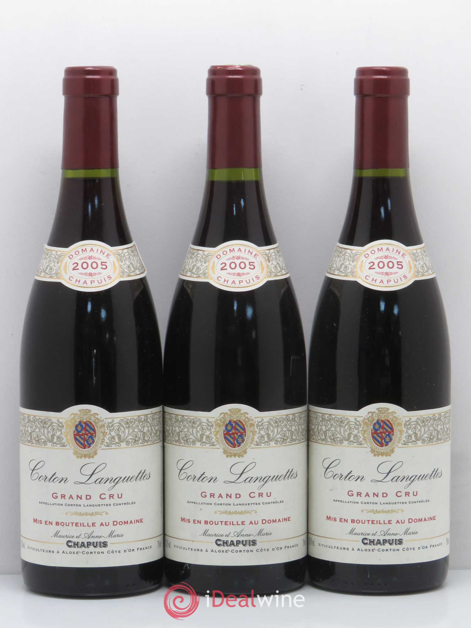 Corton Grand Cru Languettes Domaine Maurice Chapuis 2005 - Posten von 3 Flaschen - 0