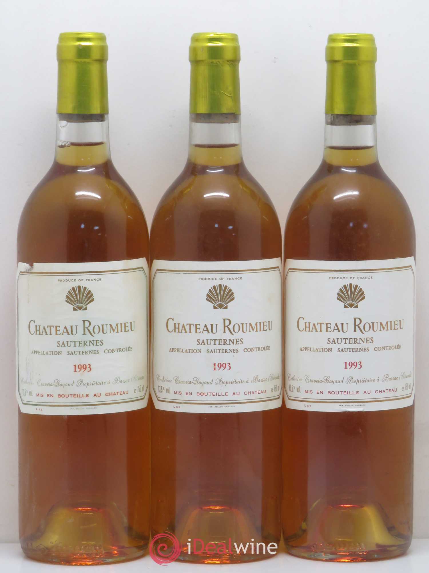 Sauternes Château Roumieu 1993 - Lotto di 6 bottiglie - 1