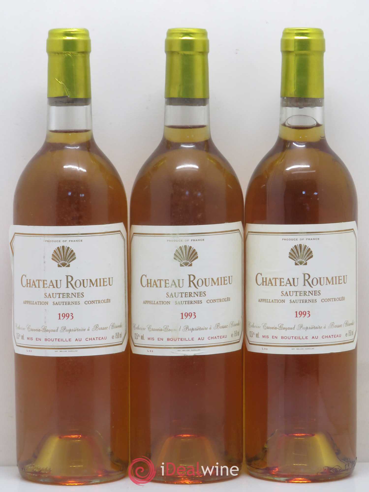 Sauternes Château Roumieu 1993 - Lotto di 6 bottiglie - 2