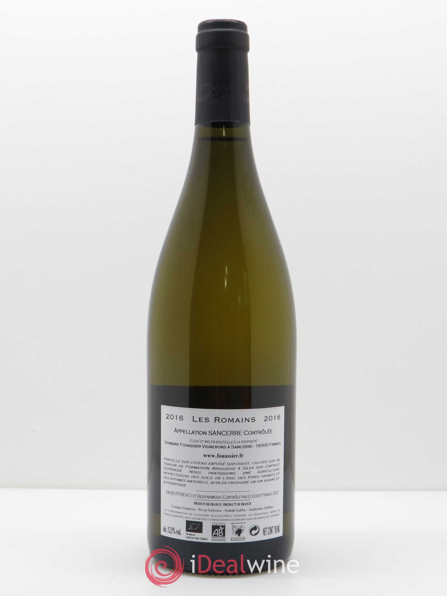 Sancerre Les Romains Fouassier (Domaine) 2016 - Lot de 1 bouteille - 1