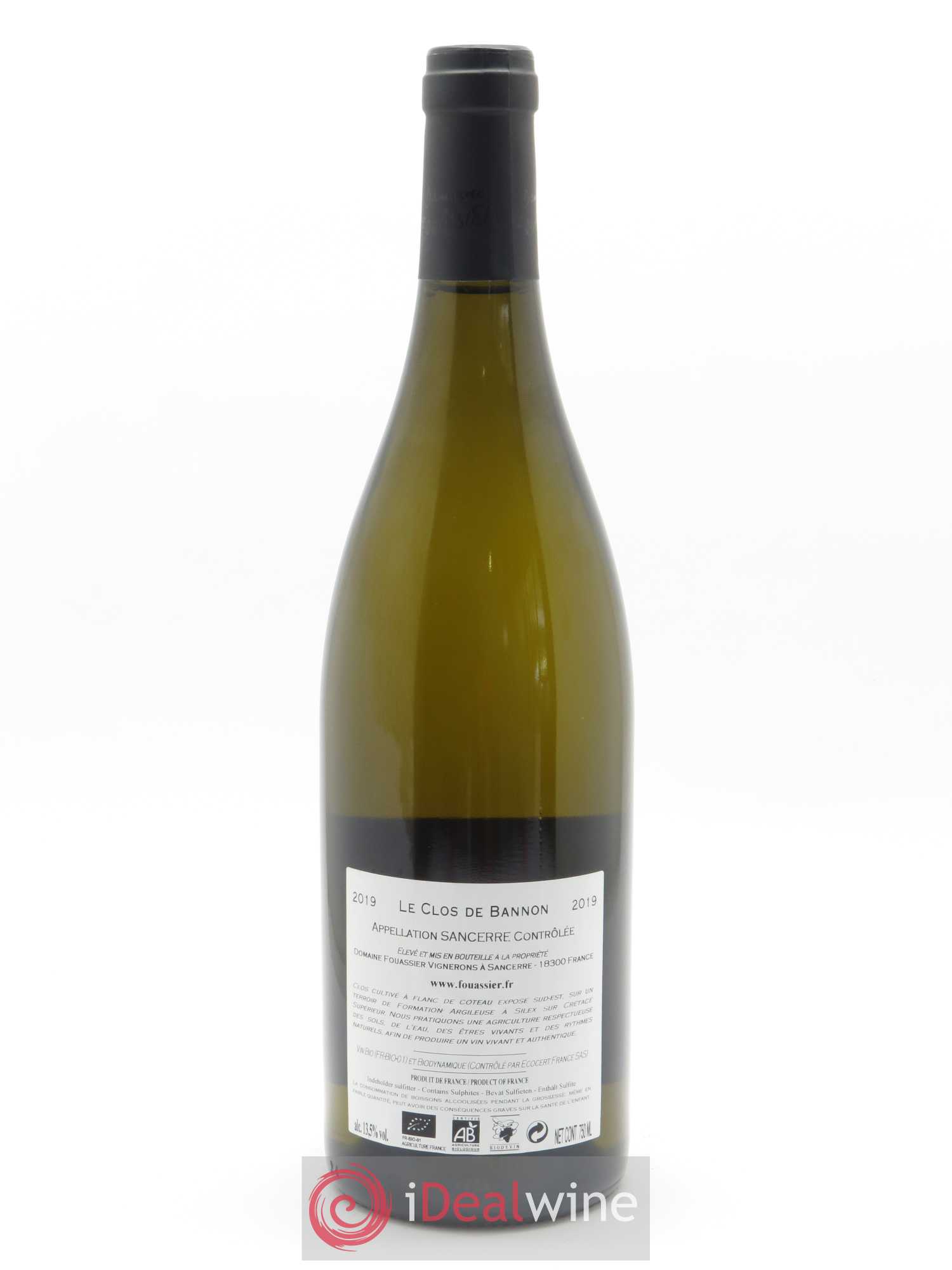 Sancerre Le Clos de Bannon Fouassier (Domaine) 2019 - Lot de 1 bouteille - 1