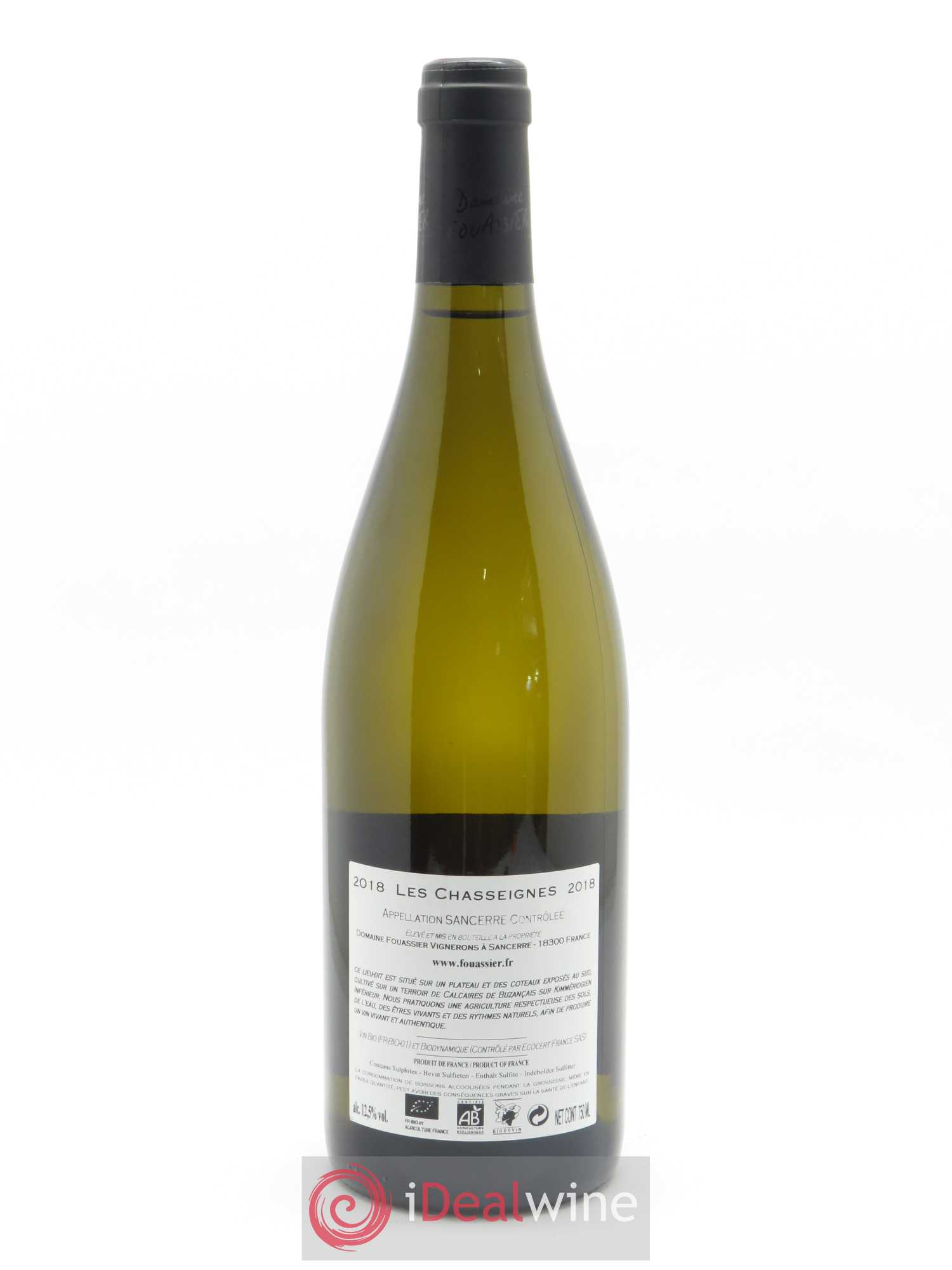 Sancerre Les Chasseignes Fouassier (Domaine) 2018 - Lot de 1 bouteille - 1