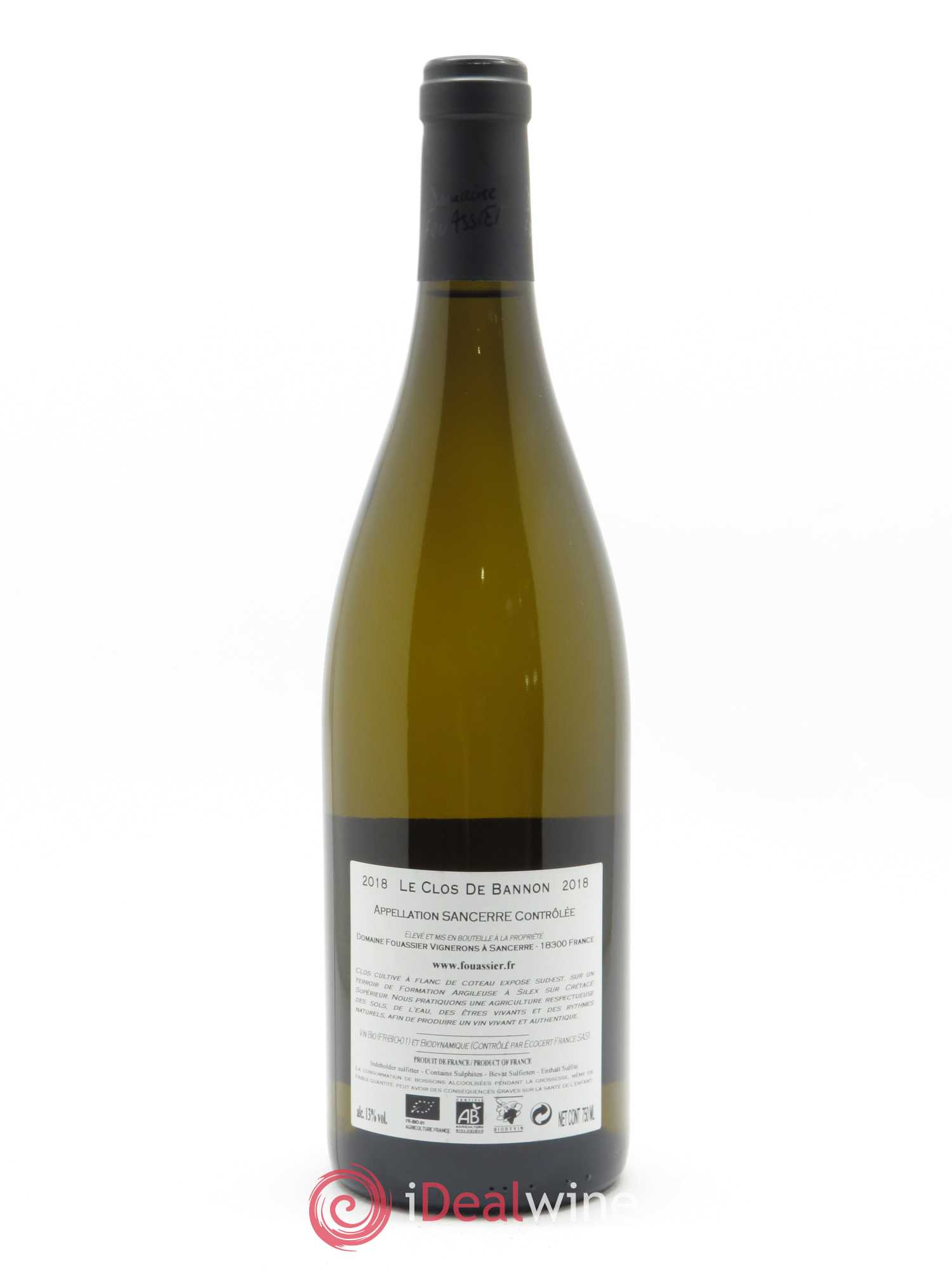 Sancerre Le Clos de Bannon Fouassier (Domaine) 2018 - Lot de 1 bouteille - 1