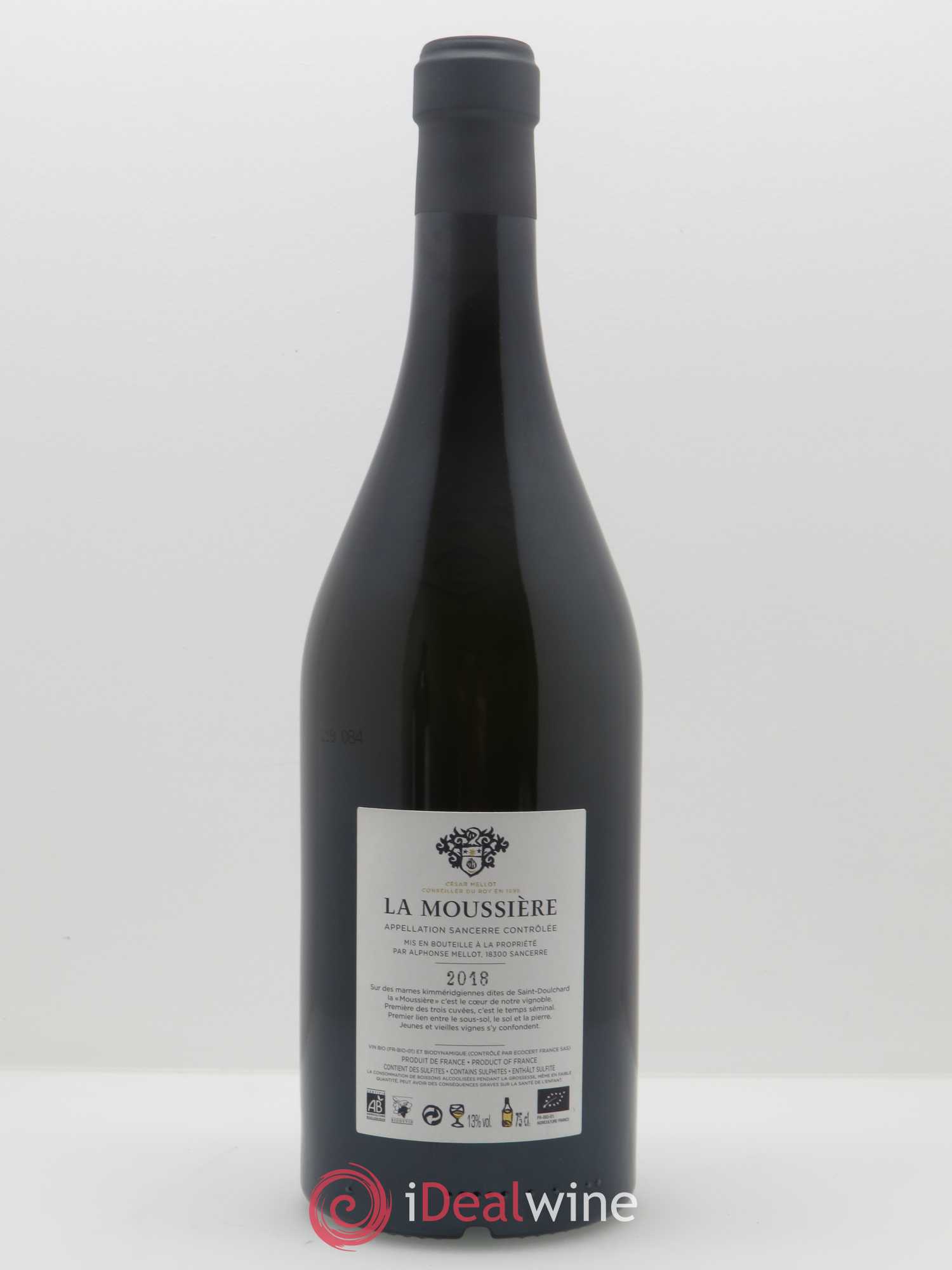 Sancerre La Moussière Alphonse Mellot 2018 - Lot de 1 bouteille - 1