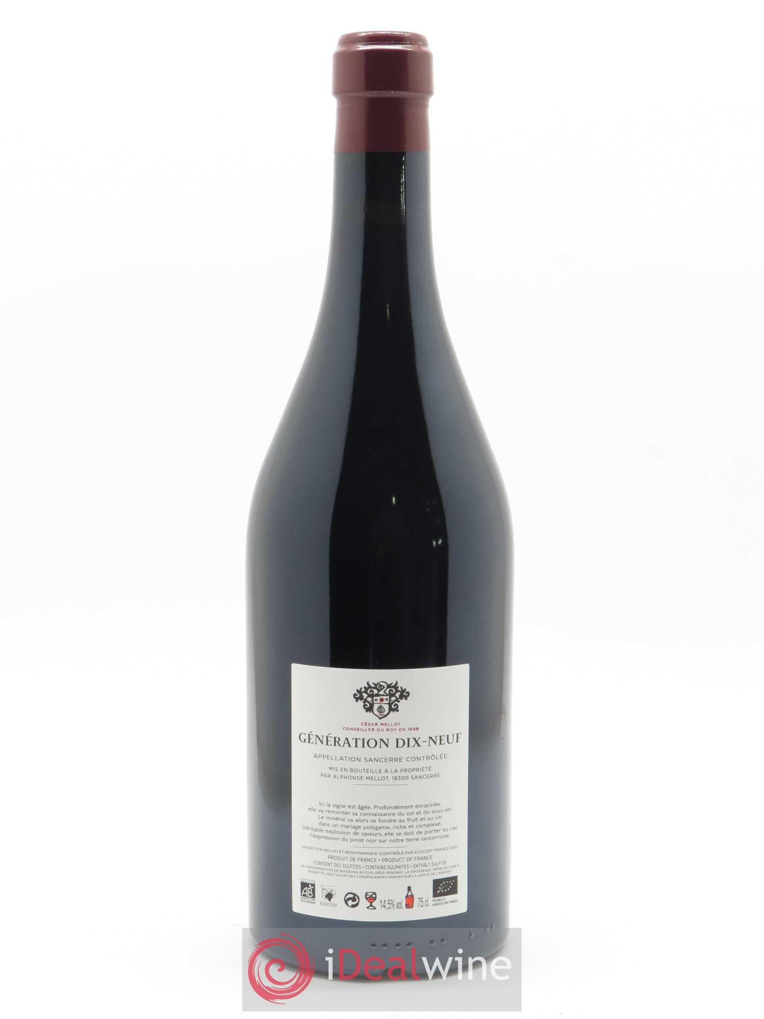 Sancerre Génération XIX Alphonse Mellot 2018 - Lot de 1 bouteille - 1