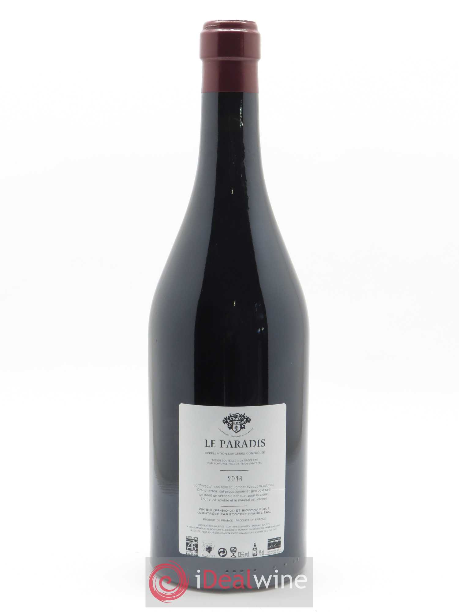Sancerre Le Paradis Alphonse Mellot 2016 - Lot de 1 bouteille - 1