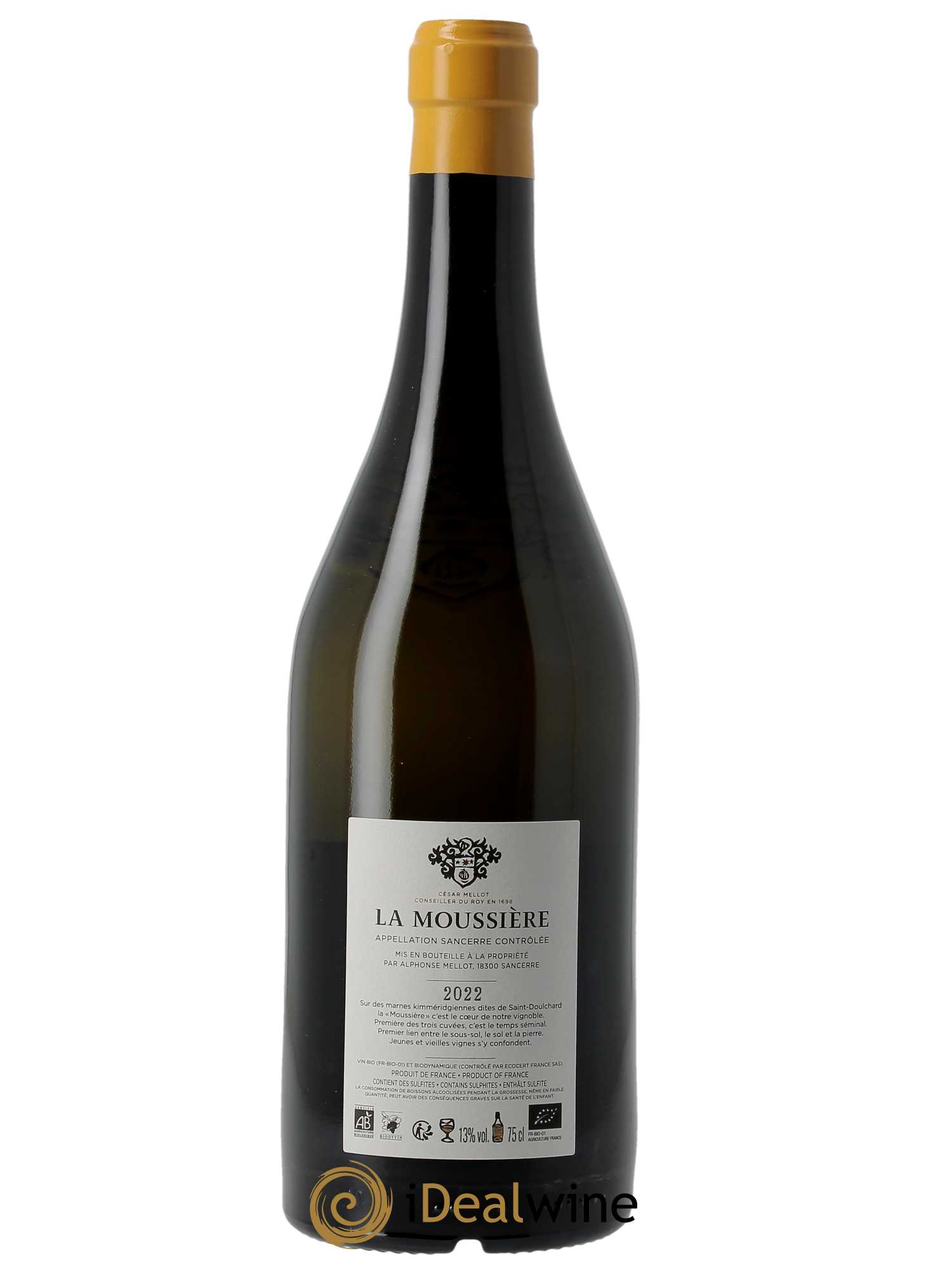 Sancerre La Moussière Alphonse Mellot 2022 - Lot of 1 bottle - 1