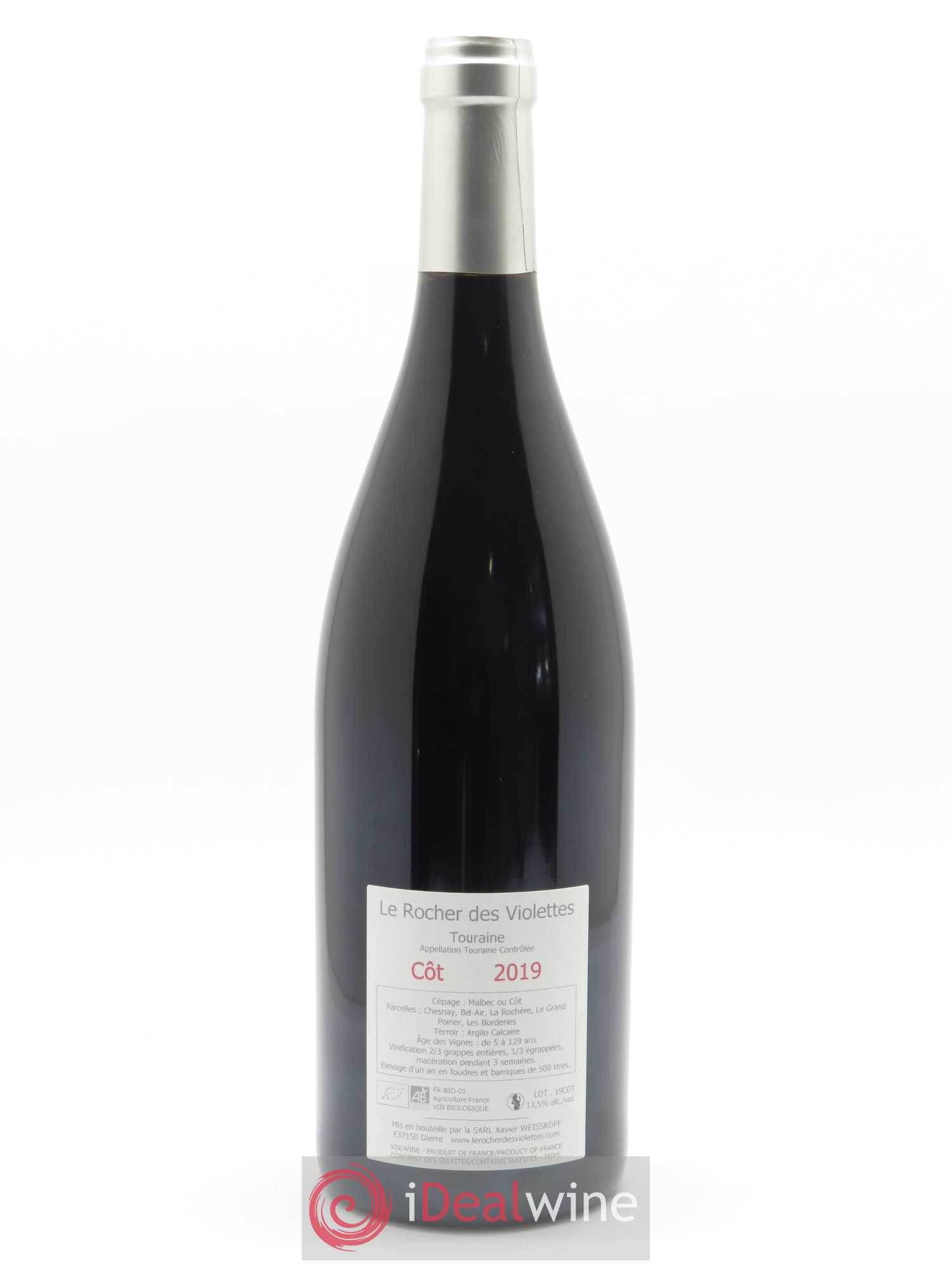 Touraine Côt Le Rocher des Violettes 2019 - Lot de 1 bouteille - 1