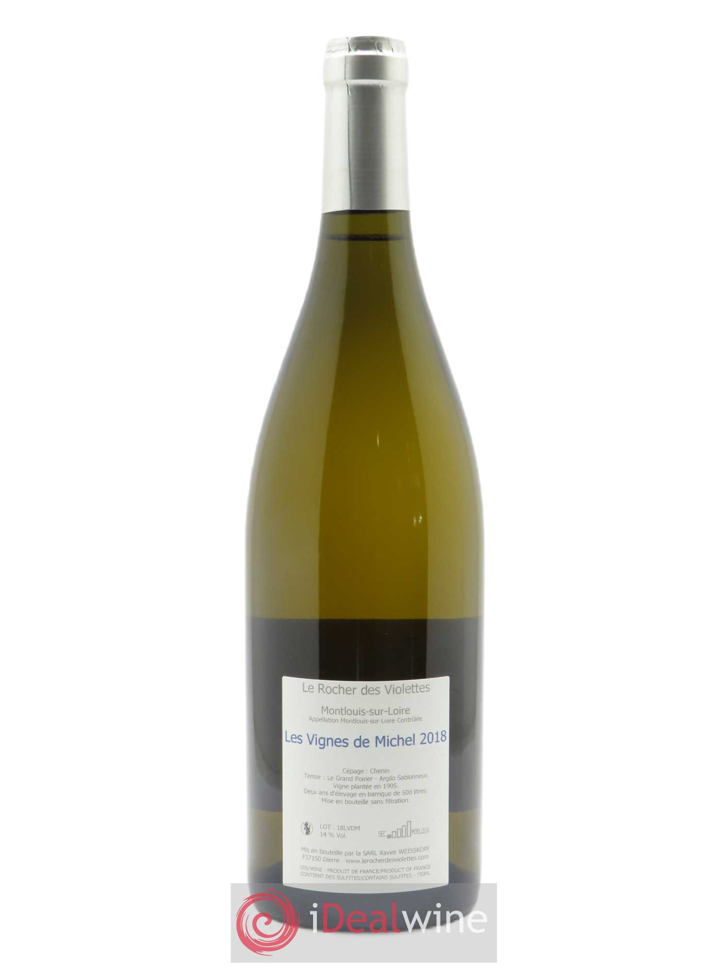 Montlouis-sur-Loire Les Vignes de Michel Le Rocher des Violettes 2018 - Lot de 1 bouteille - 1