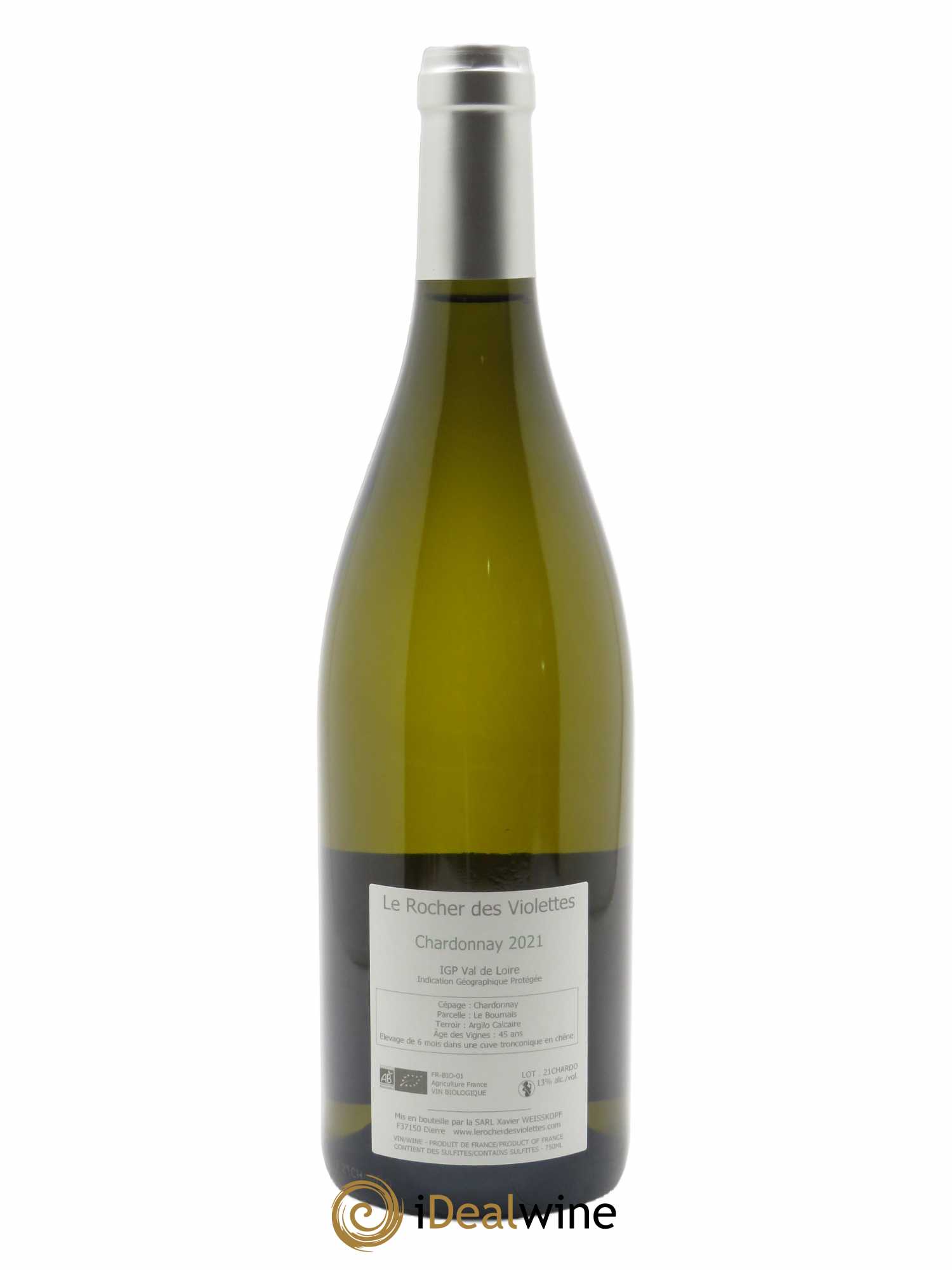 Val de Loire Chardonnay Rocher des Violettes (Domaine du) 2021 - Lot de 1 bouteille - 1