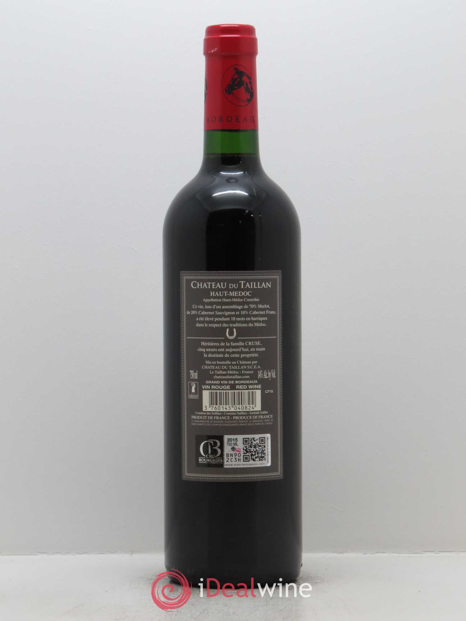 Château du Taillan Cru Bourgeois Exceptionnel 2015 - Lot de 1 bouteille - 1