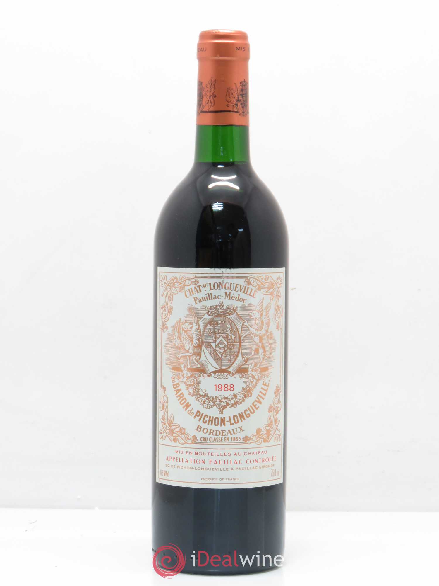 Pichon Longueville Baron 2ème Grand Cru Classé 1988 - Lot de 1 bouteille - 0