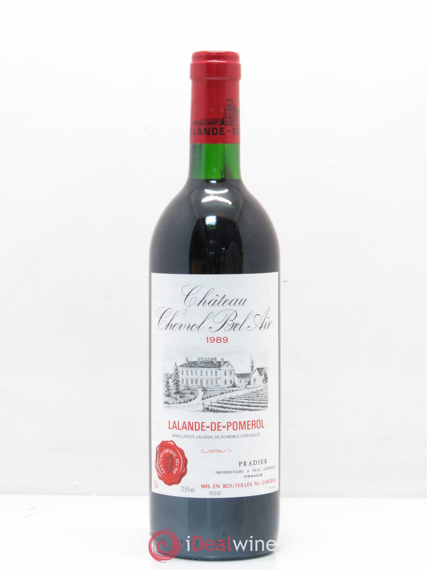 Bordeaux Lalande-de-Pomerol Château Chevrol Bel Air 1989 - Posten von 1 Flasche - 0