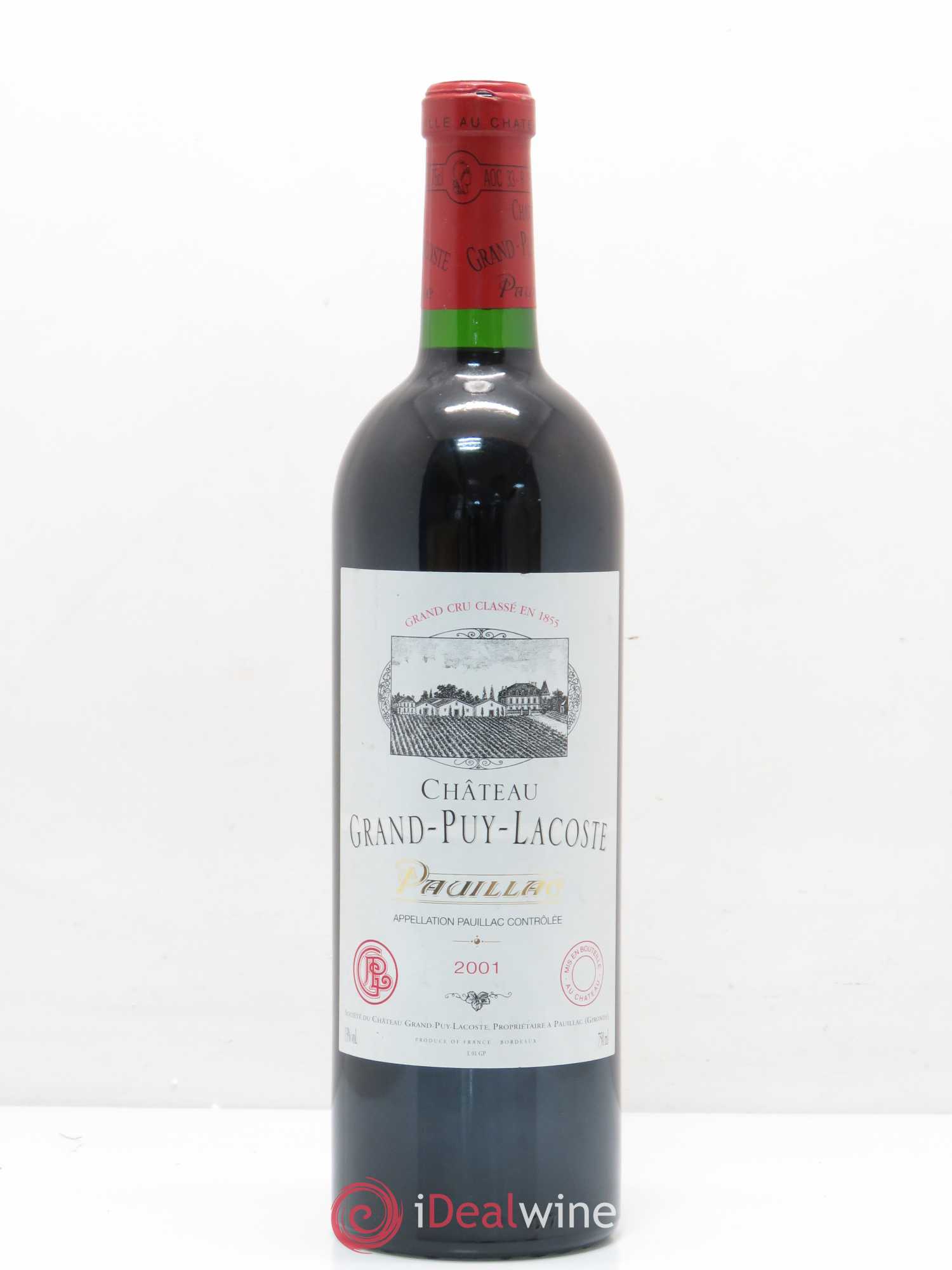 Château Grand Puy Lacoste 5ème Grand Cru Classé 2001 - Lot de 1 bouteille - 0