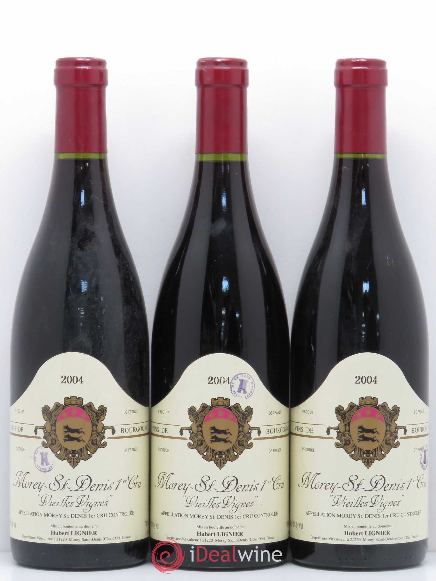 Morey-Saint-Denis 1er Cru Vieilles vignes Domaine Lignier-Michelot 2004 - Posten von 3 Flaschen - 0