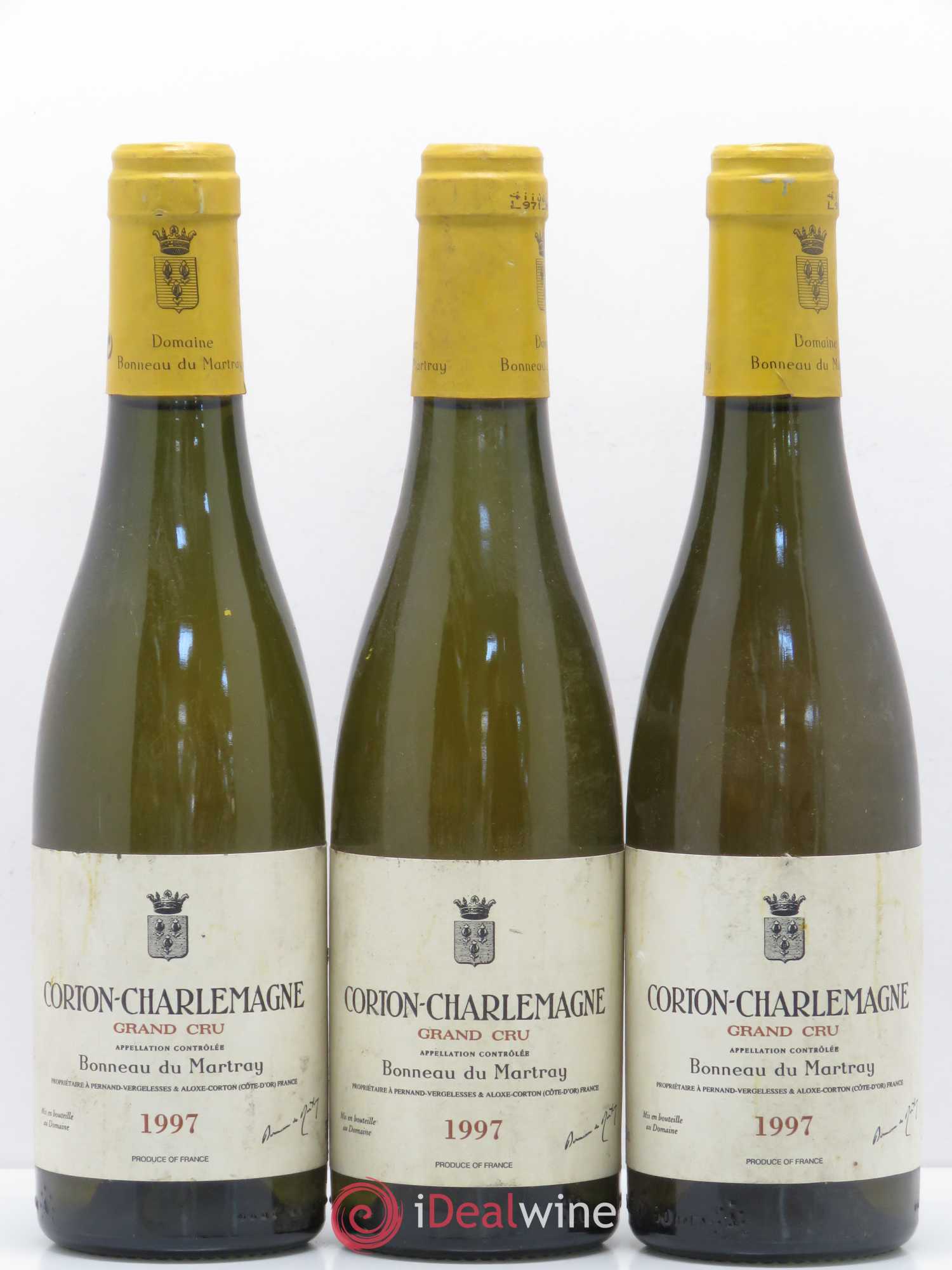 Corton-Charlemagne Grand Cru Bonneau du Martray (Domaine) 1997 - Lot de 3 demi bouteilles - 0