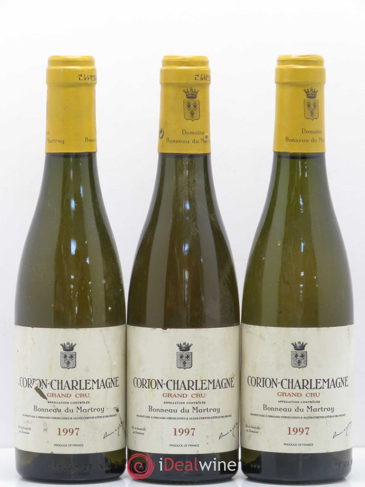 Corton-Charlemagne Grand Cru Bonneau du Martray (Domaine) 1997 - Lot de 3 demi bouteilles - 0