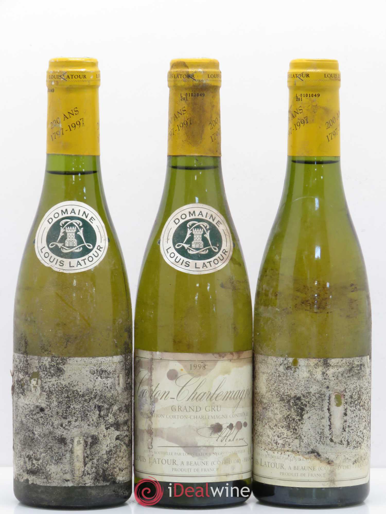 Corton-Charlemagne Grand Cru Louis Latour 1998 - Lot de 3 demi bouteilles - 0
