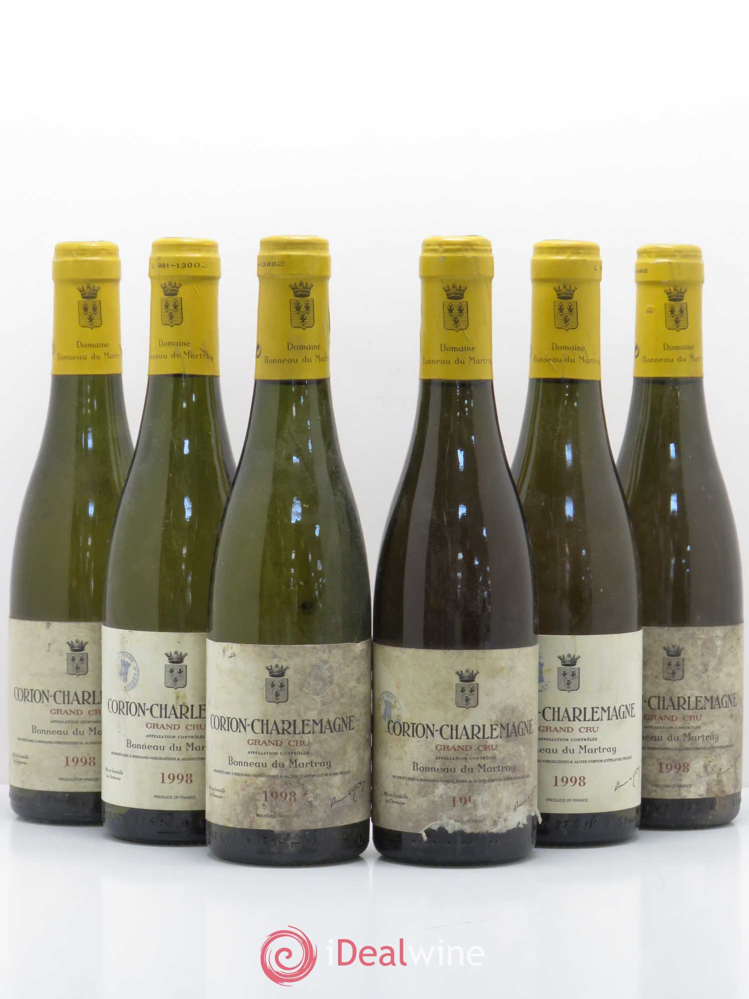 Corton-Charlemagne Grand Cru Bonneau du Martray (Domaine) 1998 - Lot de 6 demi bouteilles - 0