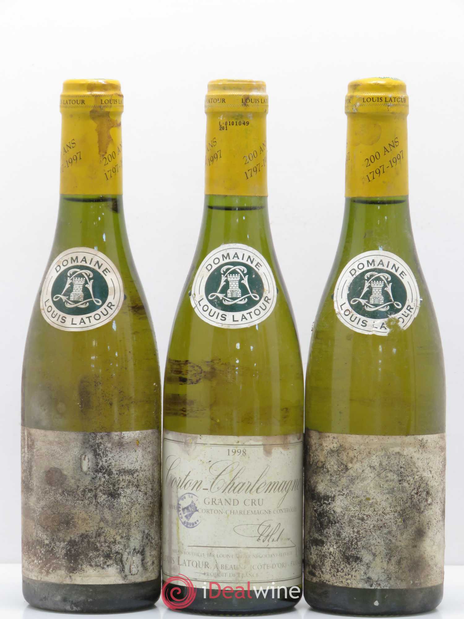 Corton-Charlemagne Grand Cru Louis Latour 1998 - Lot de 6 demi bouteilles - 1