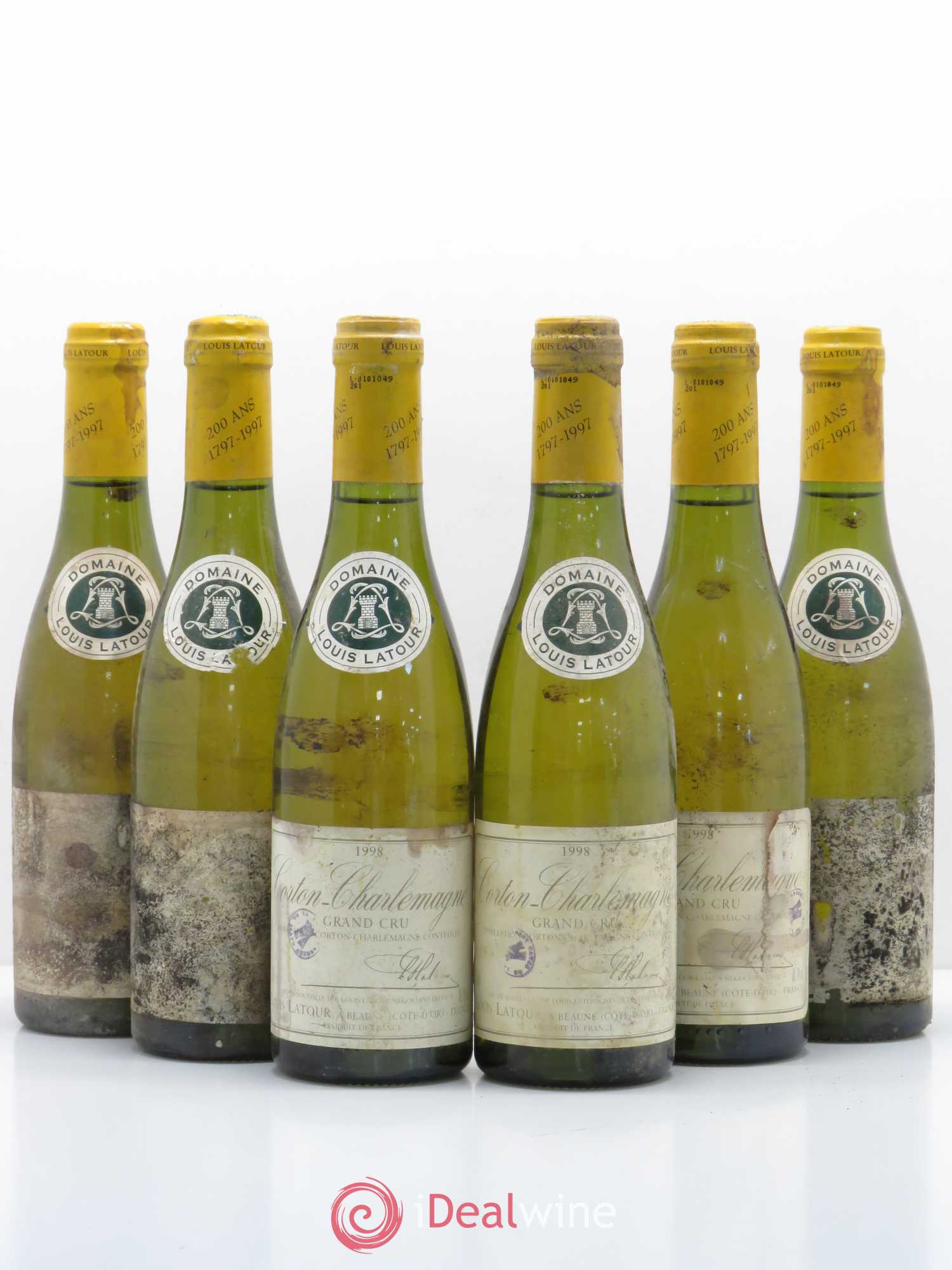 Corton-Charlemagne Grand Cru Louis Latour 1998 - Lot de 6 demi bouteilles - 0