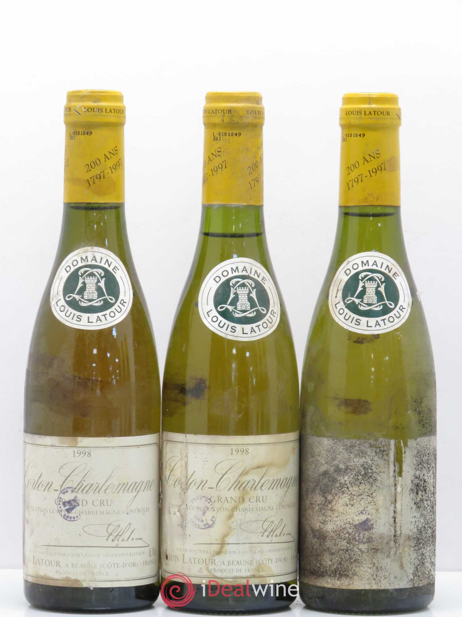 Corton-Charlemagne Grand Cru Louis Latour 1998 - Lot de 12 demi bouteilles - 1