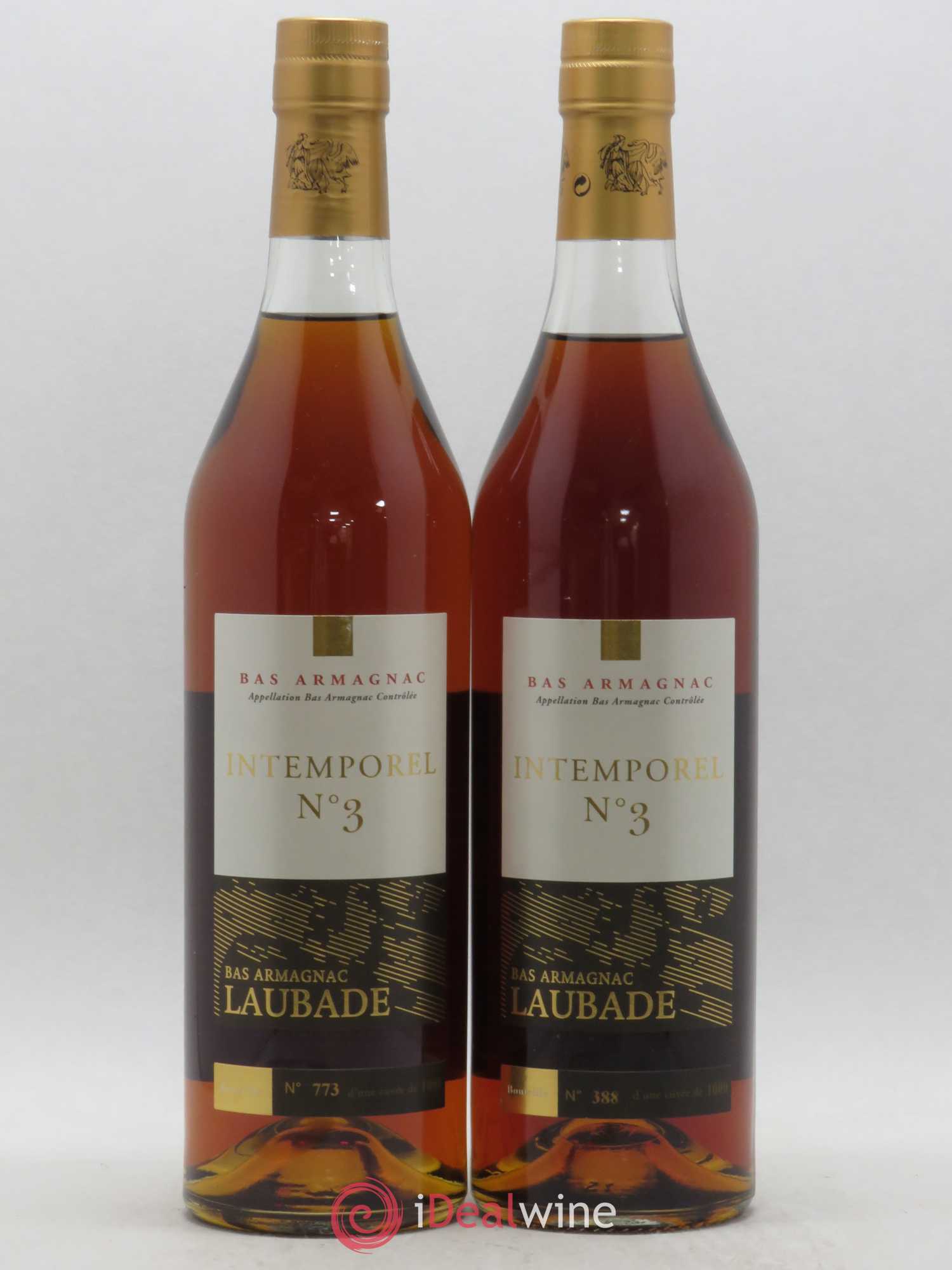 Bas-Armagnac Château de Laubade Intemporel Numéro 3 - Posten von 2 Flaschen - 0
