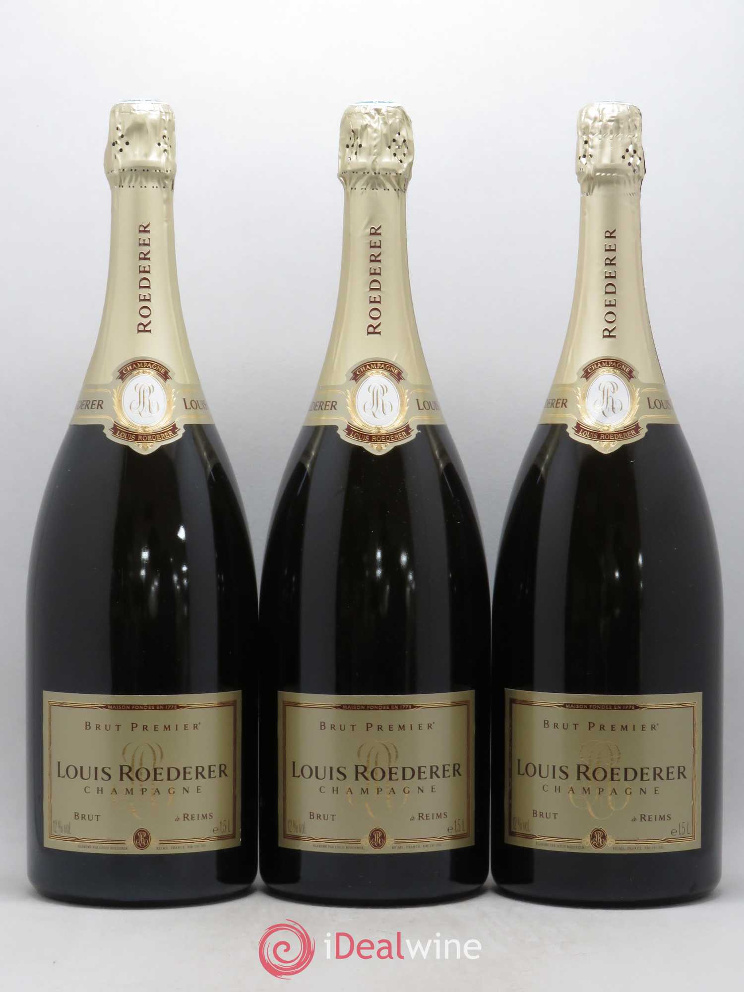 Premier Brut Louis Roederer - Lot de 3 magnums - 0