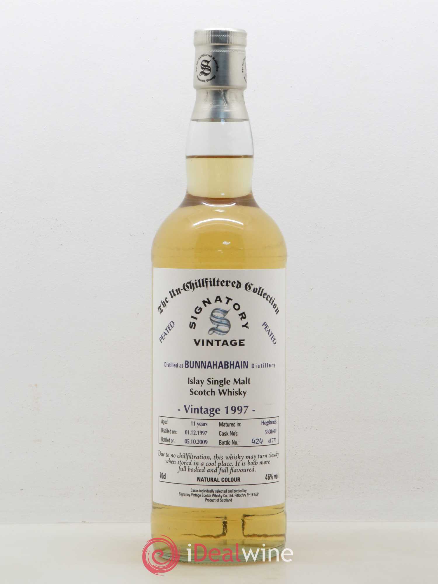 Whisky The Un-chillfiltered Collection Bunnahabhain Islay Single Malt 11 ans d'âge 1997 - Posten von 1 Flasche - 0