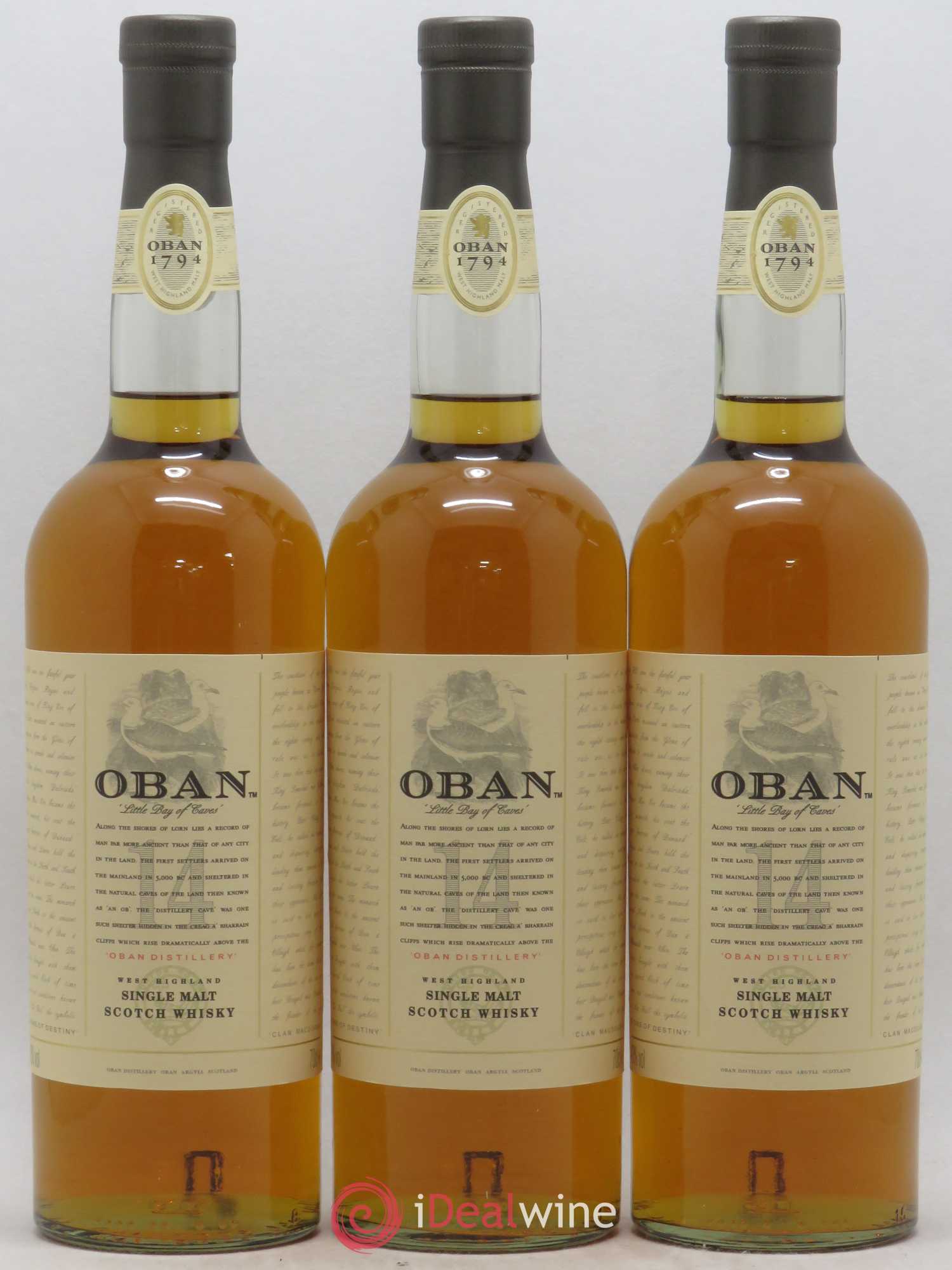 Whisky Single Malt Oban 14 ans - Posten von 3 Flaschen - 0