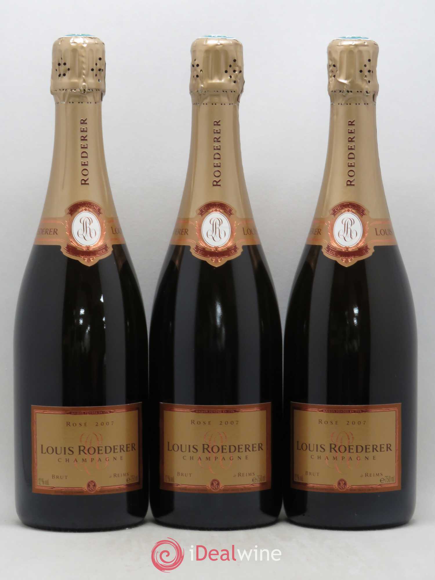 Rosé Brut Louis Roederer 2007 - Lot de 3 bouteilles - 0