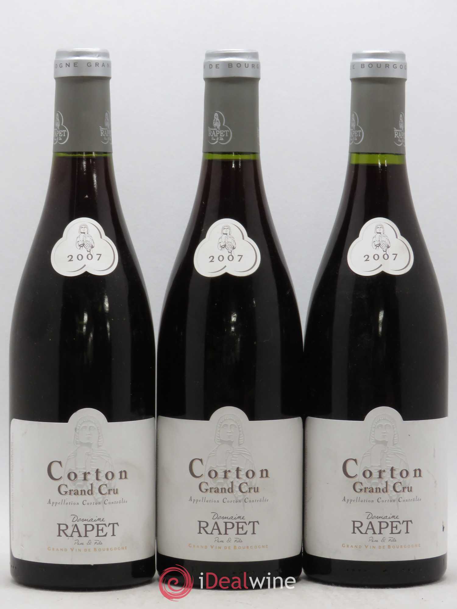 Corton Grand Cru Rapet Père & Fils 2007 - Lot de 3 bouteilles - 0