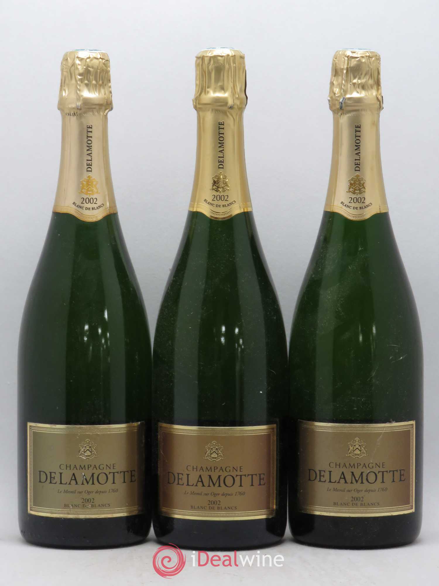 Champagne Blanc de Blancs Delamotte 2002 - Posten von 3 Flaschen - 0