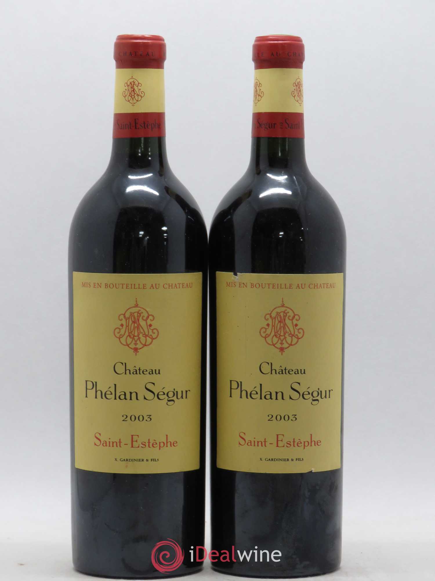 Château Phélan Ségur 2003 - Lot de 2 bouteilles - 0