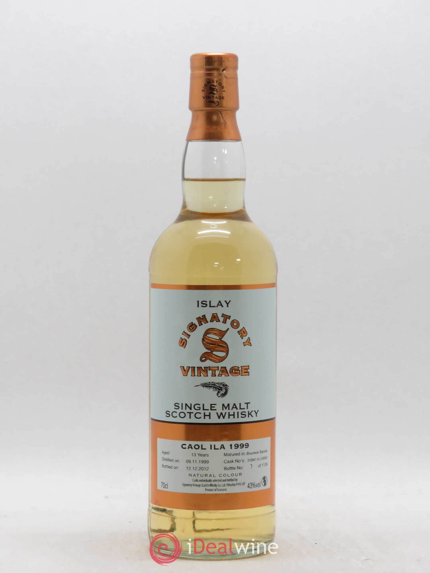 Whisky Single Cask Caol Ila Signatory 13 ans 1999 - Posten von 1 Flasche - 0