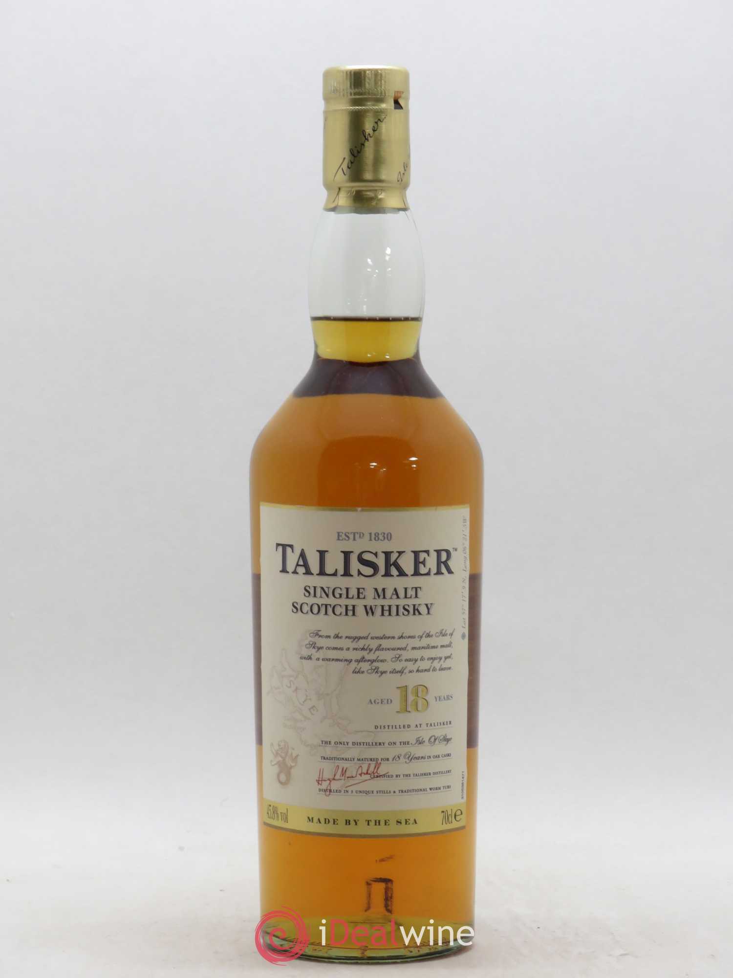Talisker Single Malt Aged 18 Years - Lot de 1 bouteille - 0