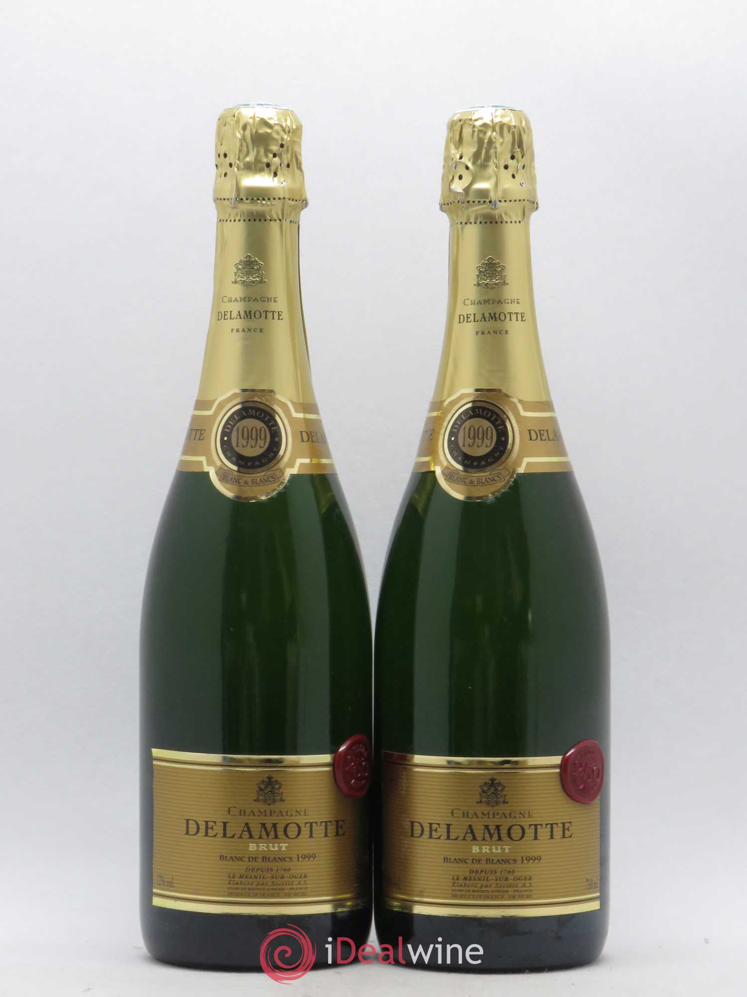 Champagne Blanc de blancs Delamotte 1999 - Posten von 2 Flaschen - 0