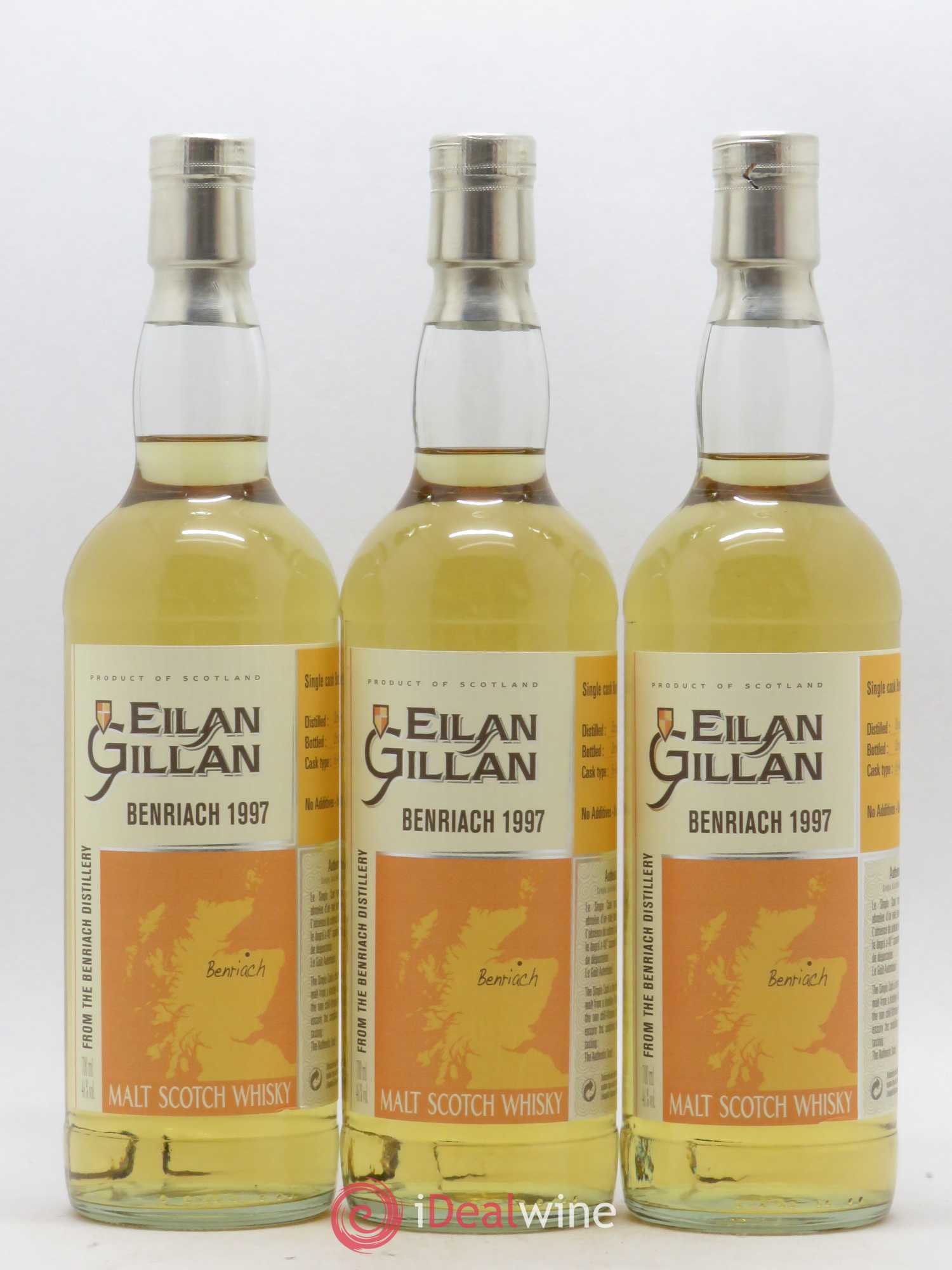 Whisky BENRIACH EILAN GILLAN Single Cask 1997 - Posten von 3 Flaschen - 0