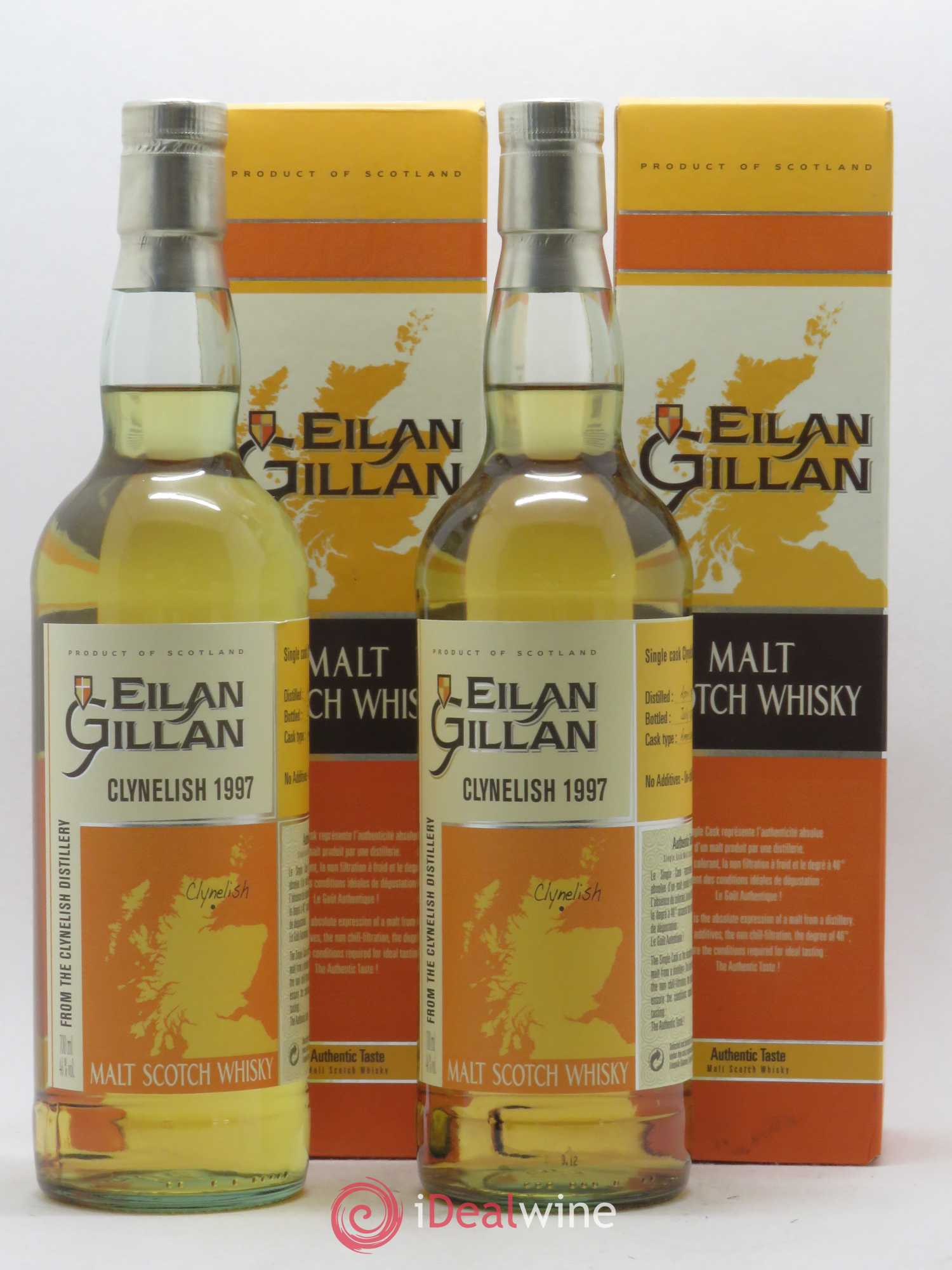 Whisky CLYNELISH EILAN GILLAN Single cask 1997 - Posten von 2 Flaschen - 2
