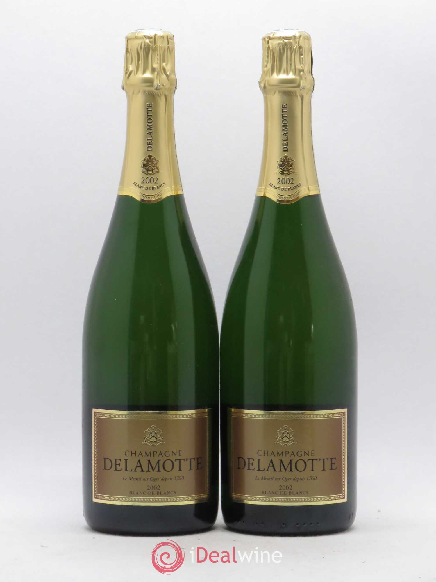 Champagne Blanc de blancs Delamotte 2002 - Posten von 2 Flaschen - 0
